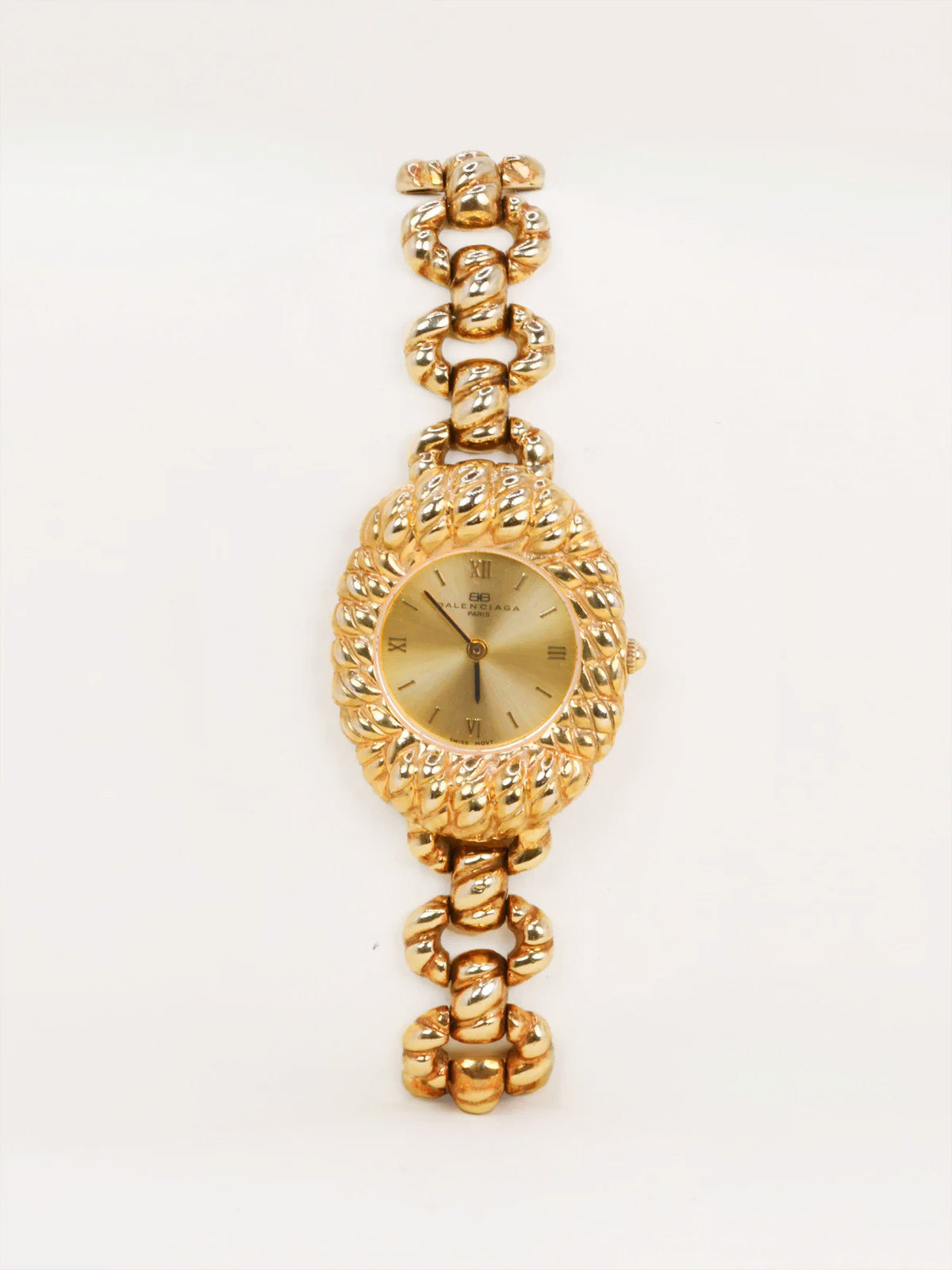 BALENCIAGA Montre vintage or jaune