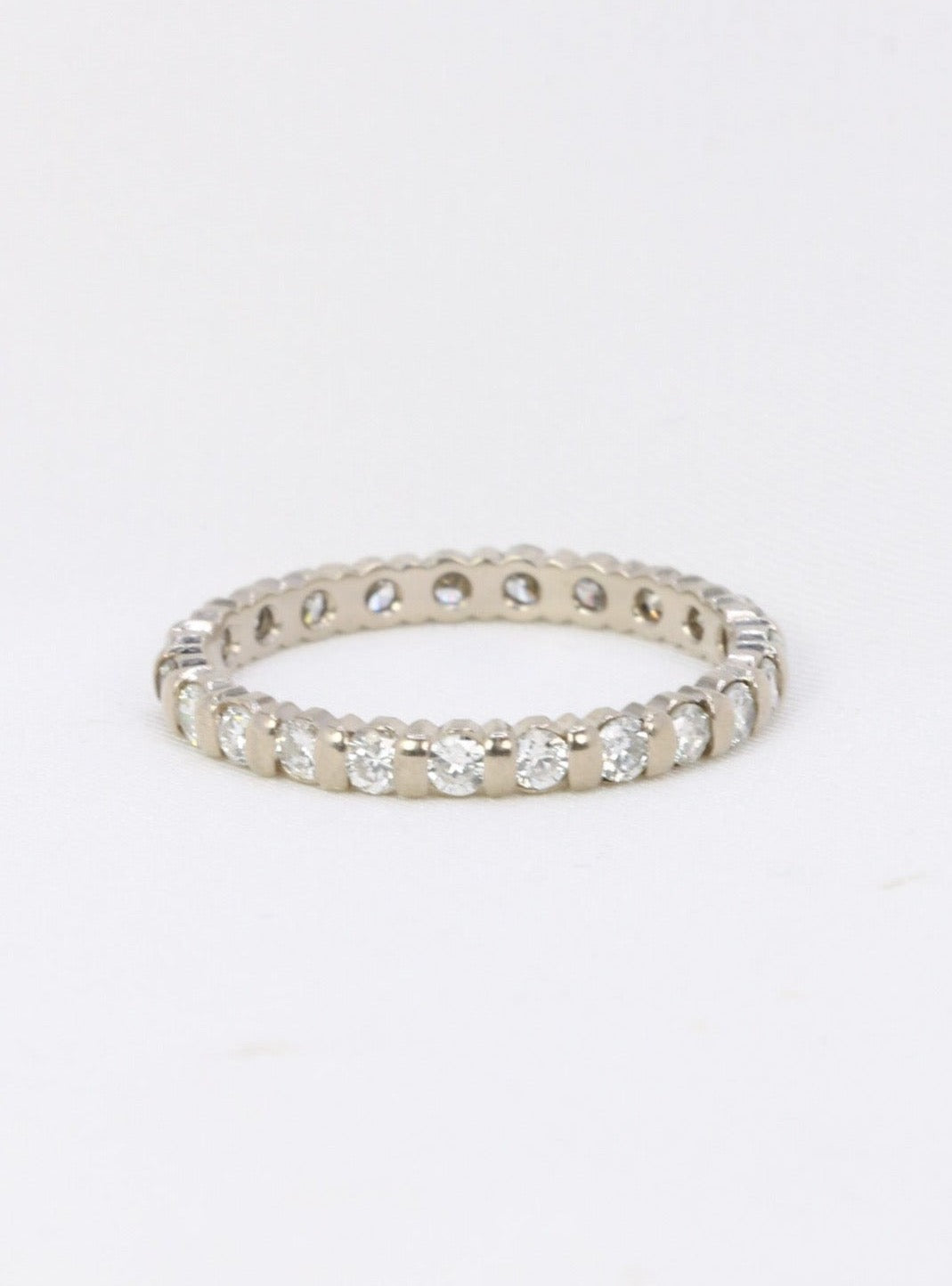 Alliance américaine en or blanc et diamants 1,15 ct