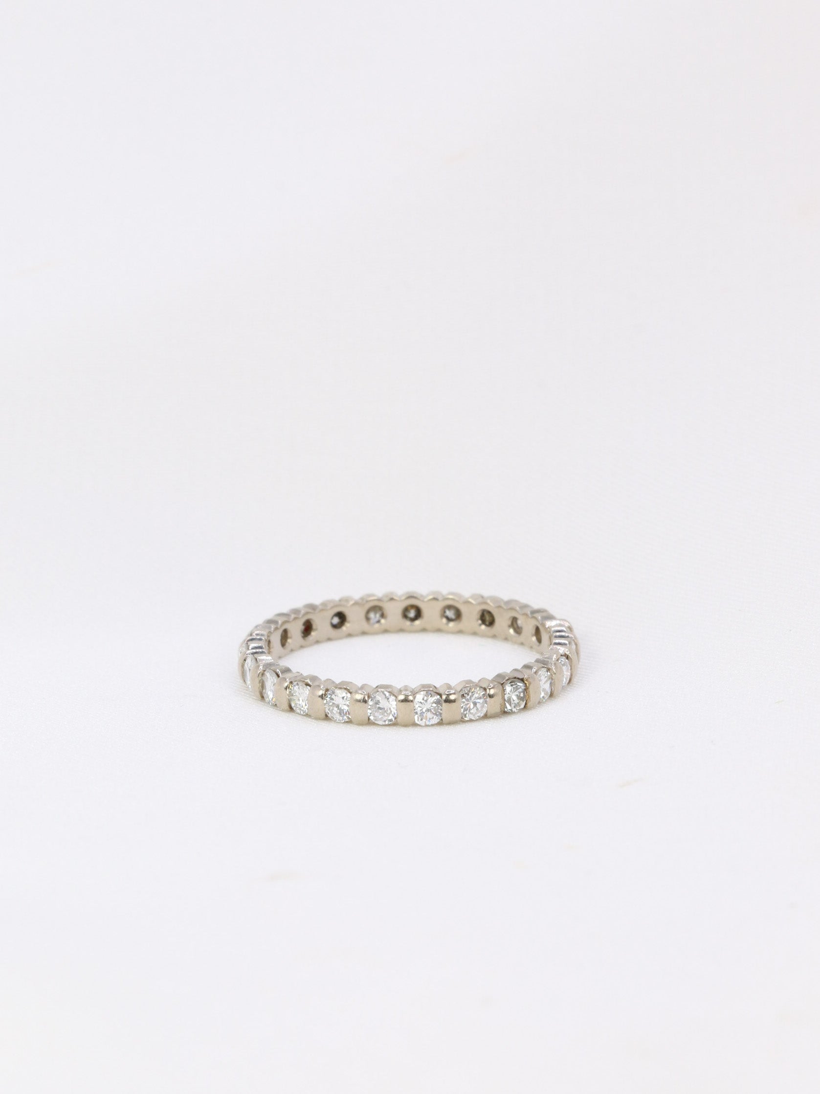 Alliance américaine en or blanc et diamants 1,15 ct