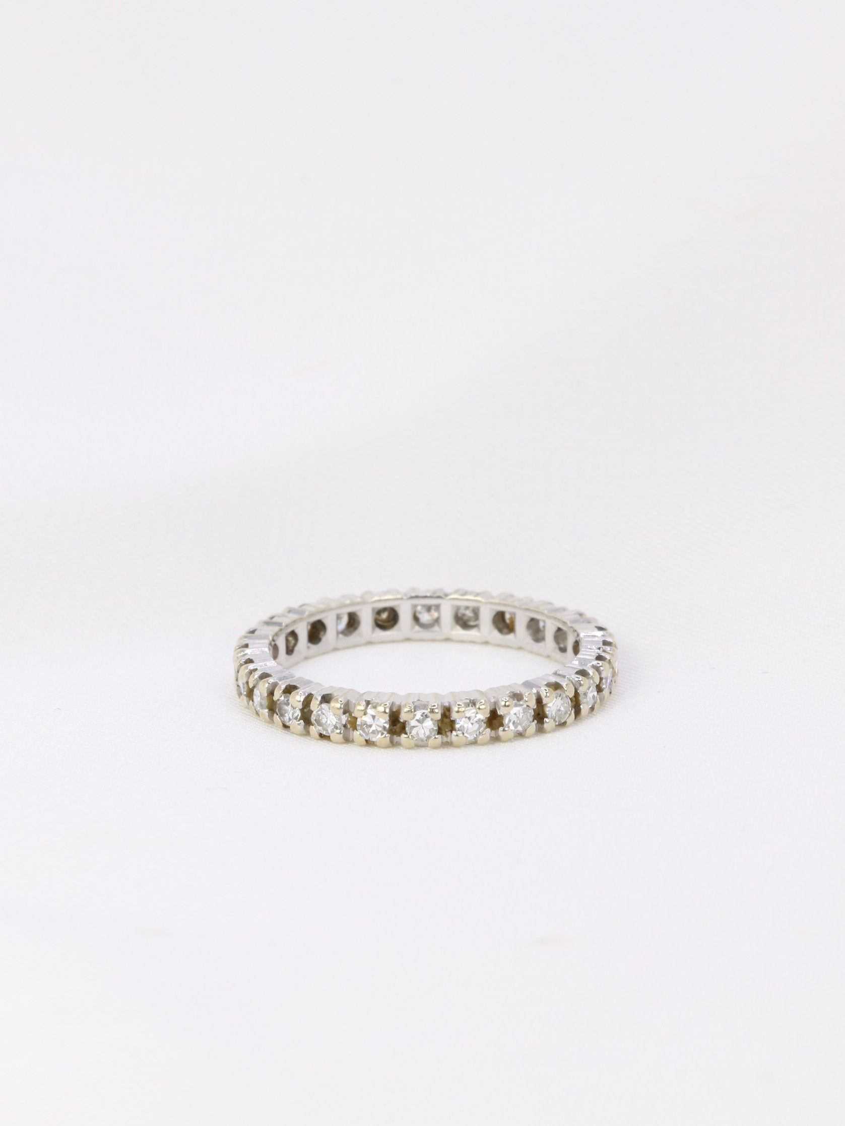 Alliance américaine en or blanc et diamants 1 ct