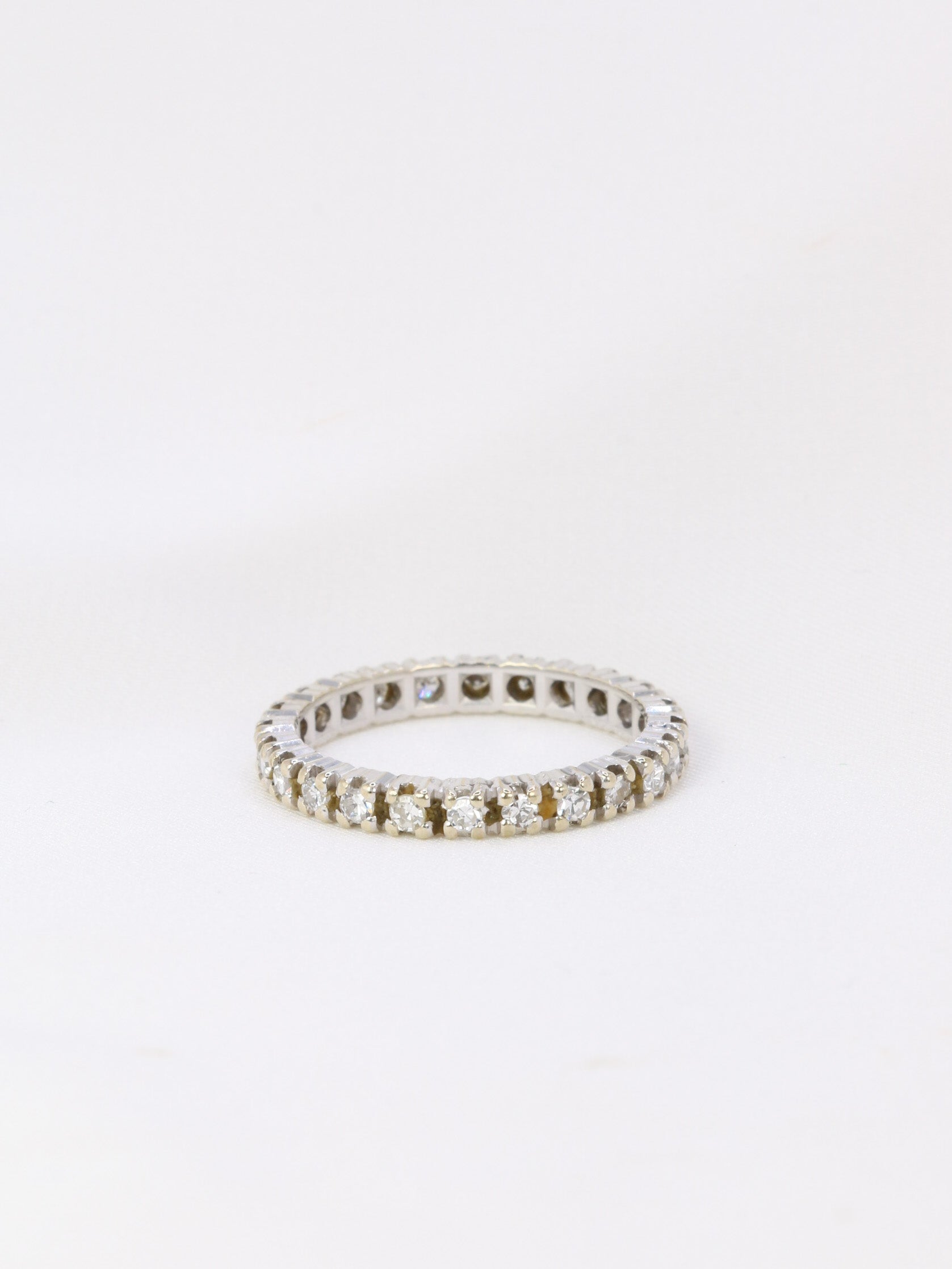 Alliance américaine en or blanc et diamants 1 ct