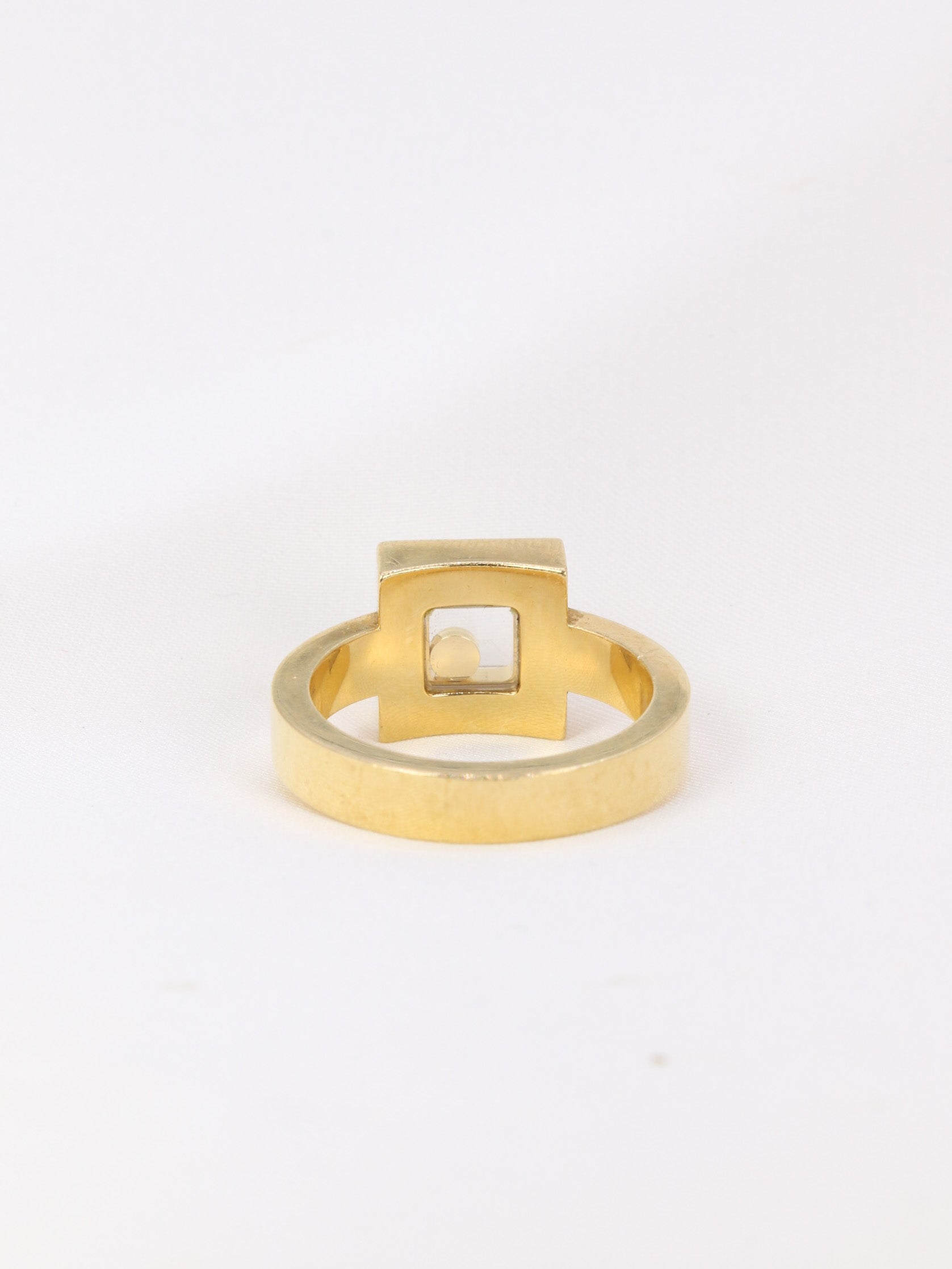 Bague Chopard Happy Diamonds carré en or et diamants