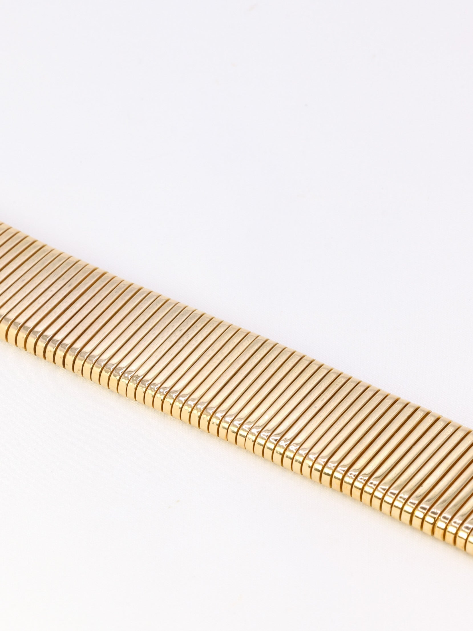Vintage Tubogas bracelet in yellow gold
