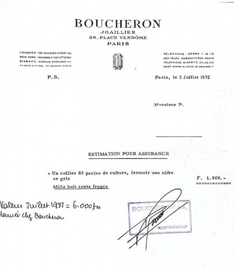 BOUCHERON Collier de perles de culture