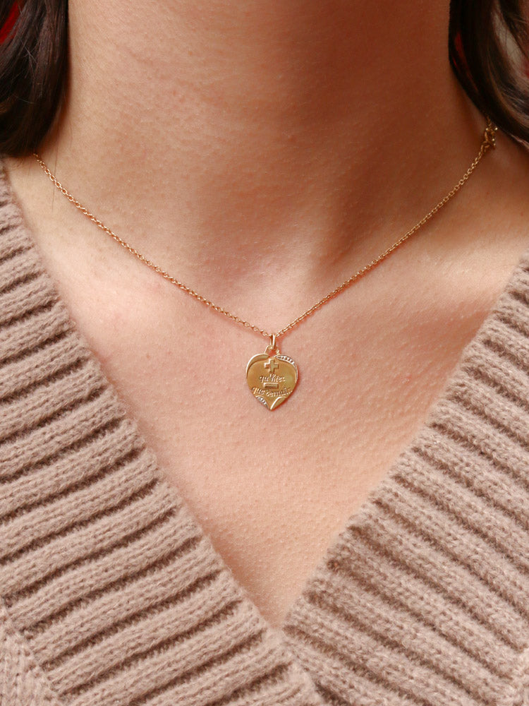 Médaille amour Augis vintage coeur Plus hier moins demain