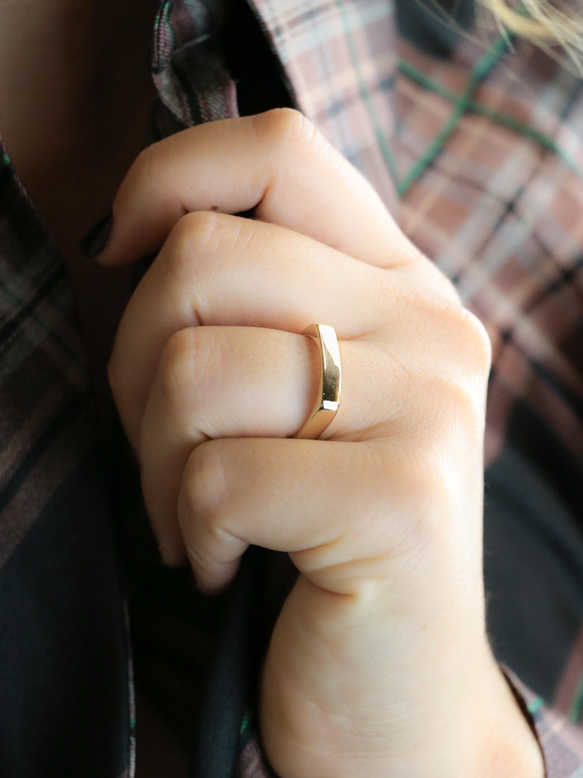 DINH VAN x PIERRE CARDIN Bague carrée or jaune