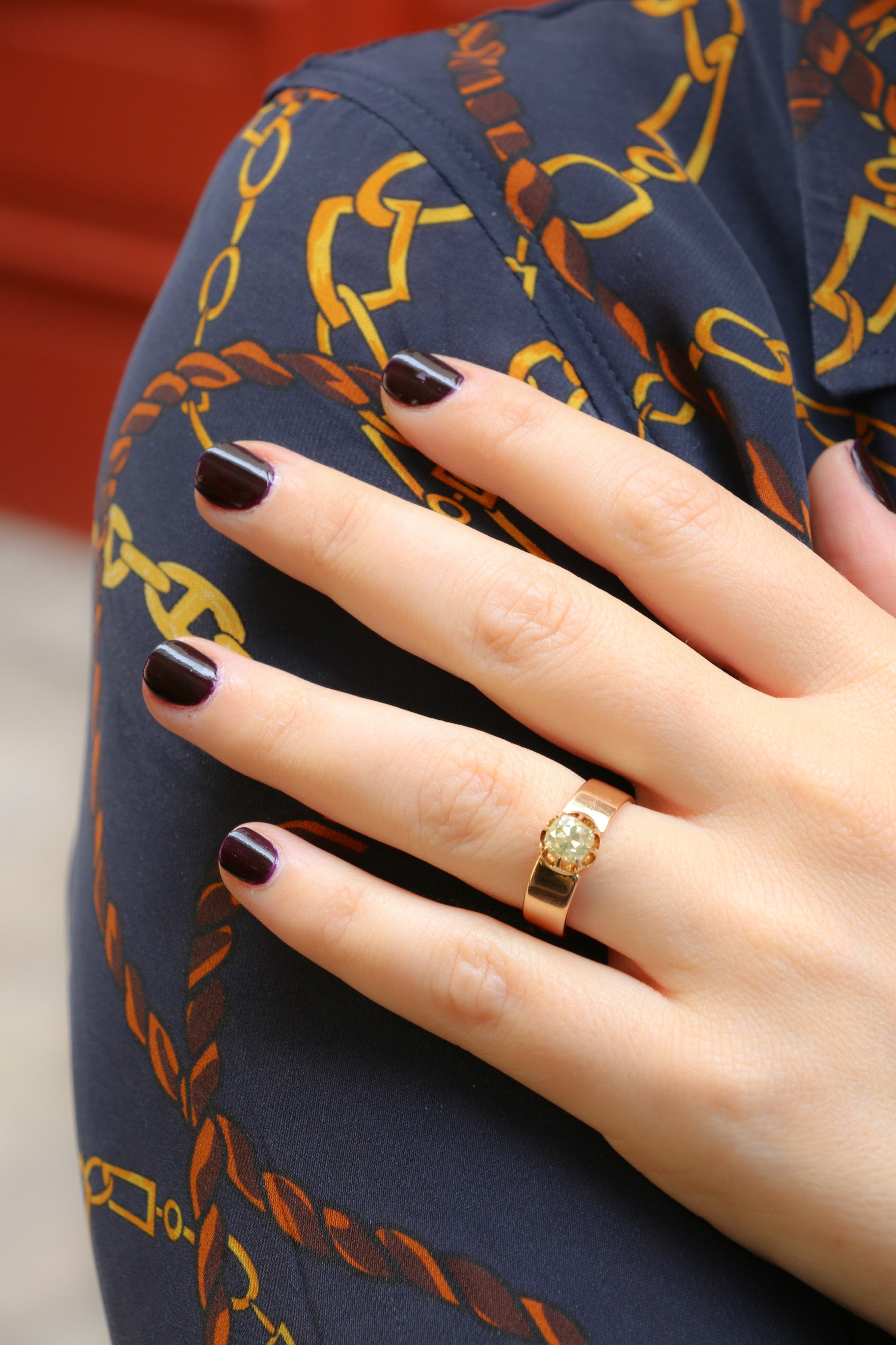 Bague or diamant jaune Fancy Yellow 1,1 ct