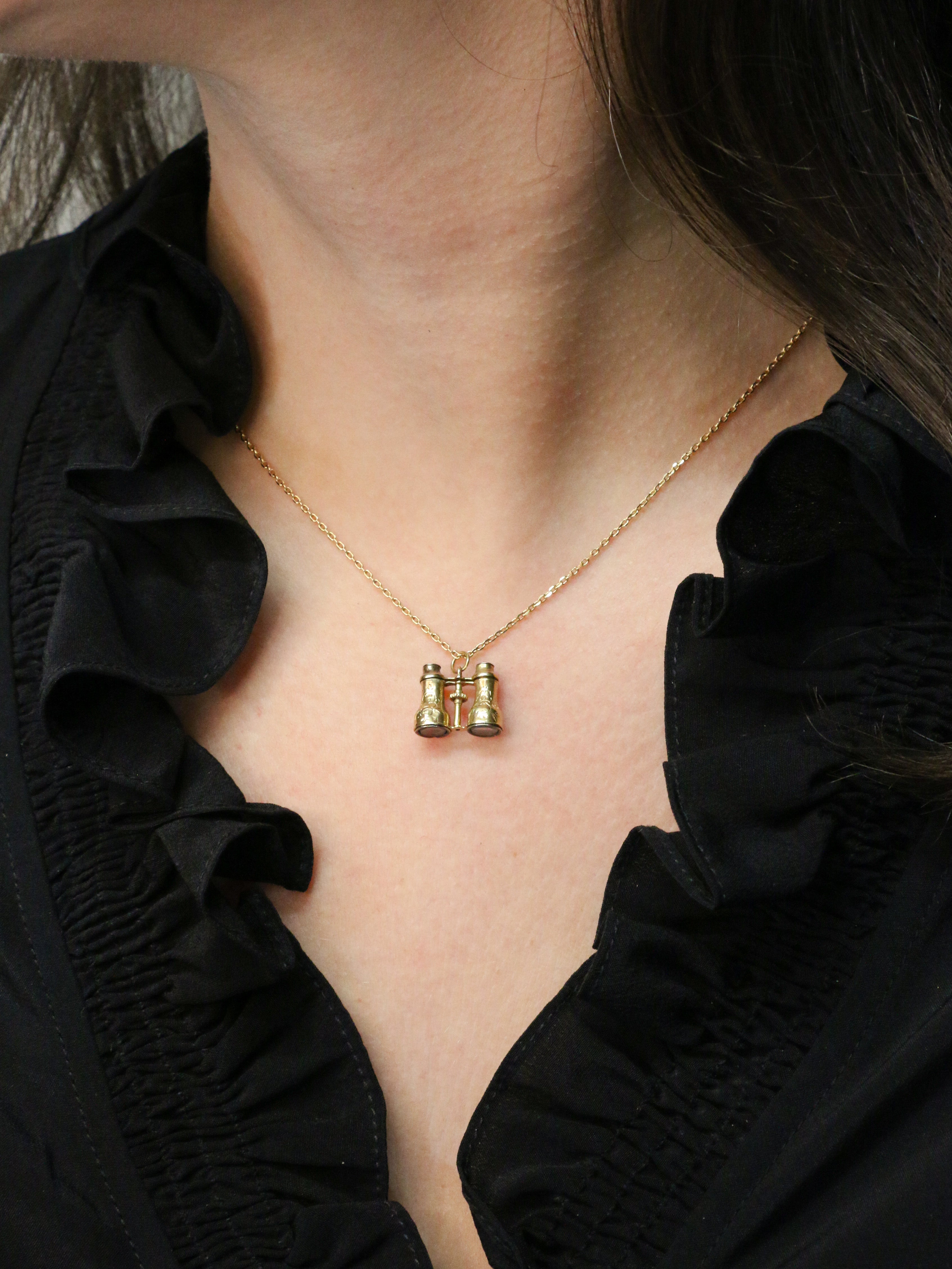 Pendentif ancien jumelles or jaune