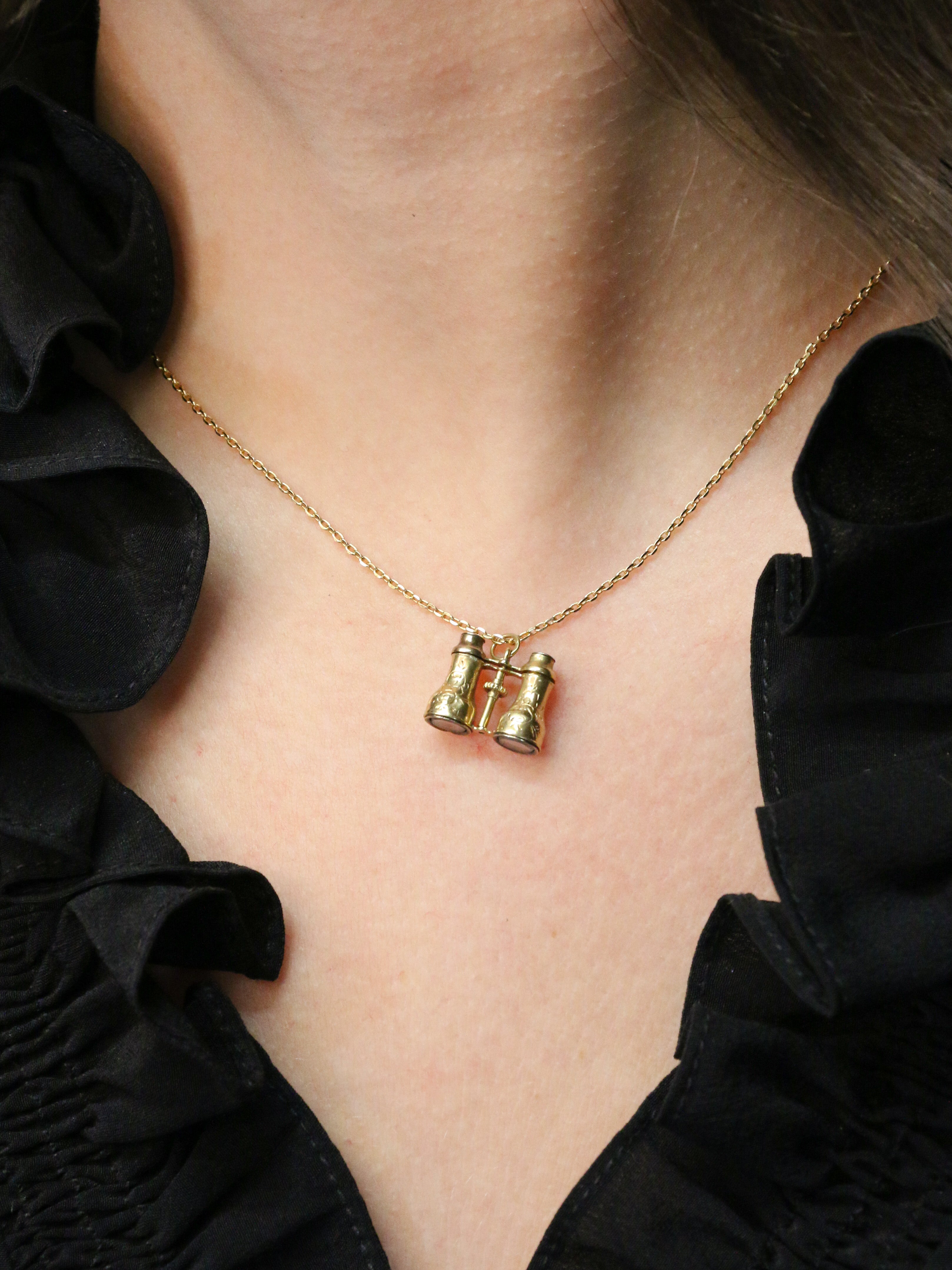 Pendentif ancien jumelles or jaune