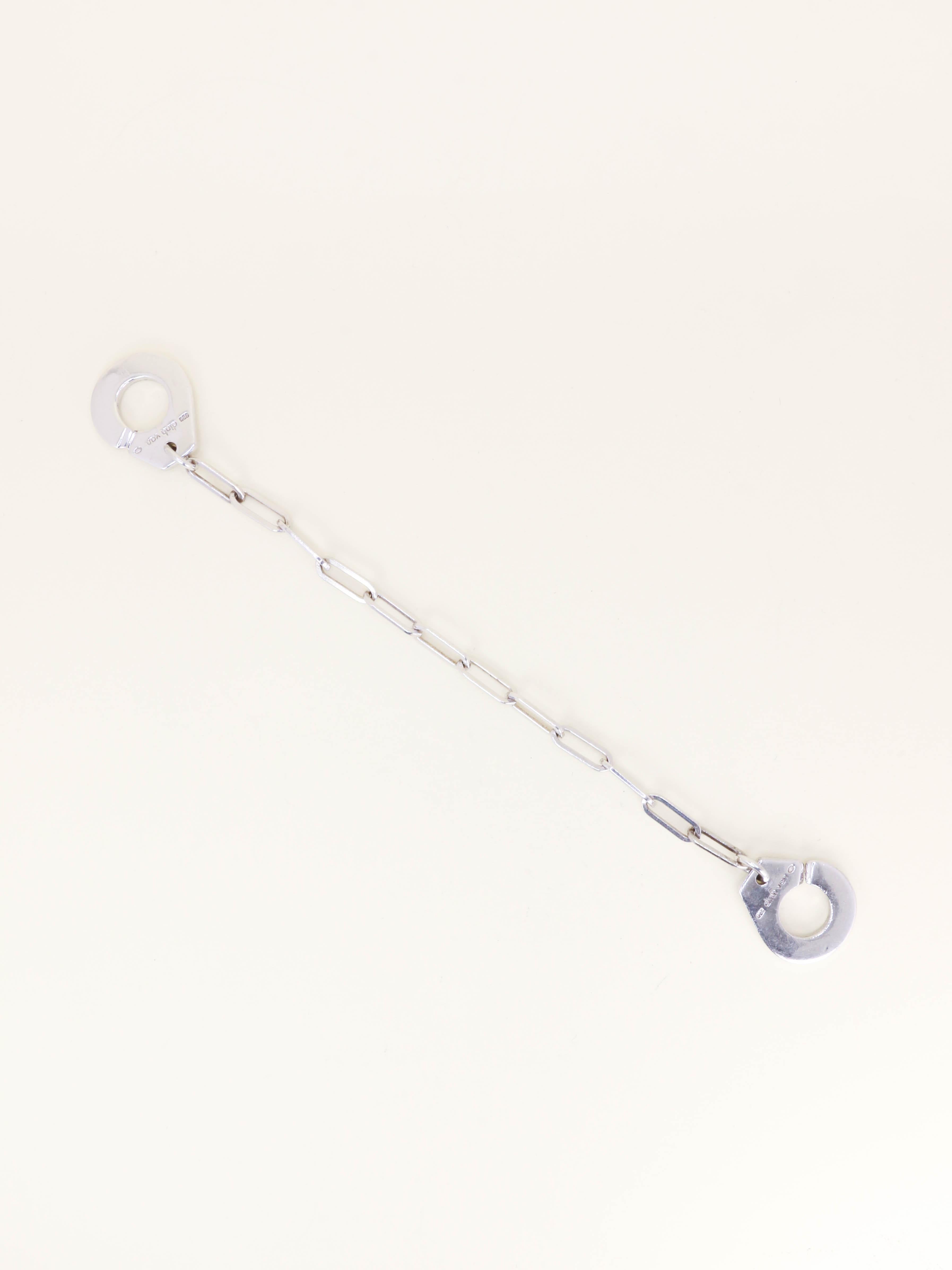 DINH VAN Bracelet vintage menottes argent - très grand modèle