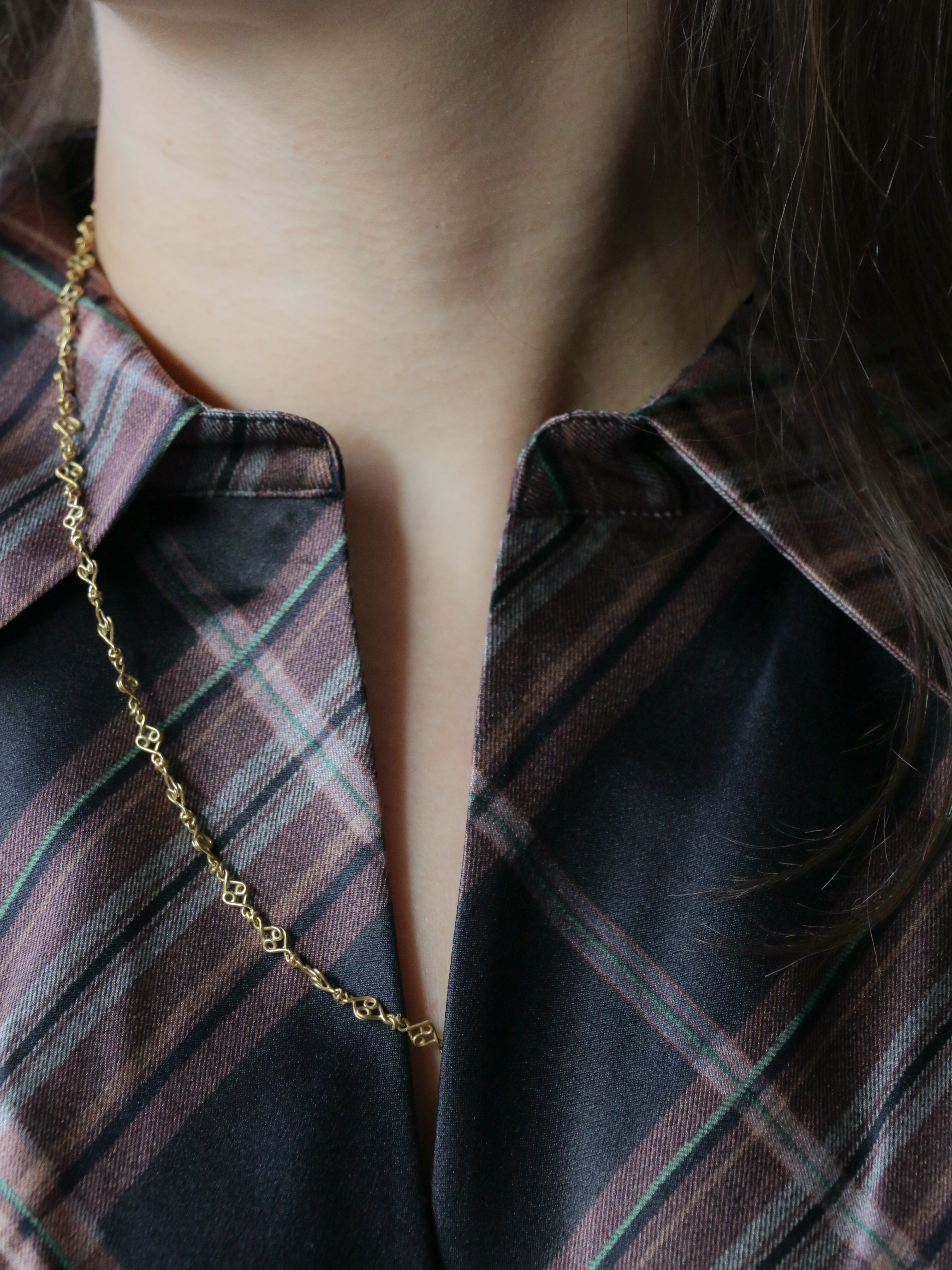 Collier chaîne Art Nouveau ALBERT CHAMBIN or jaune