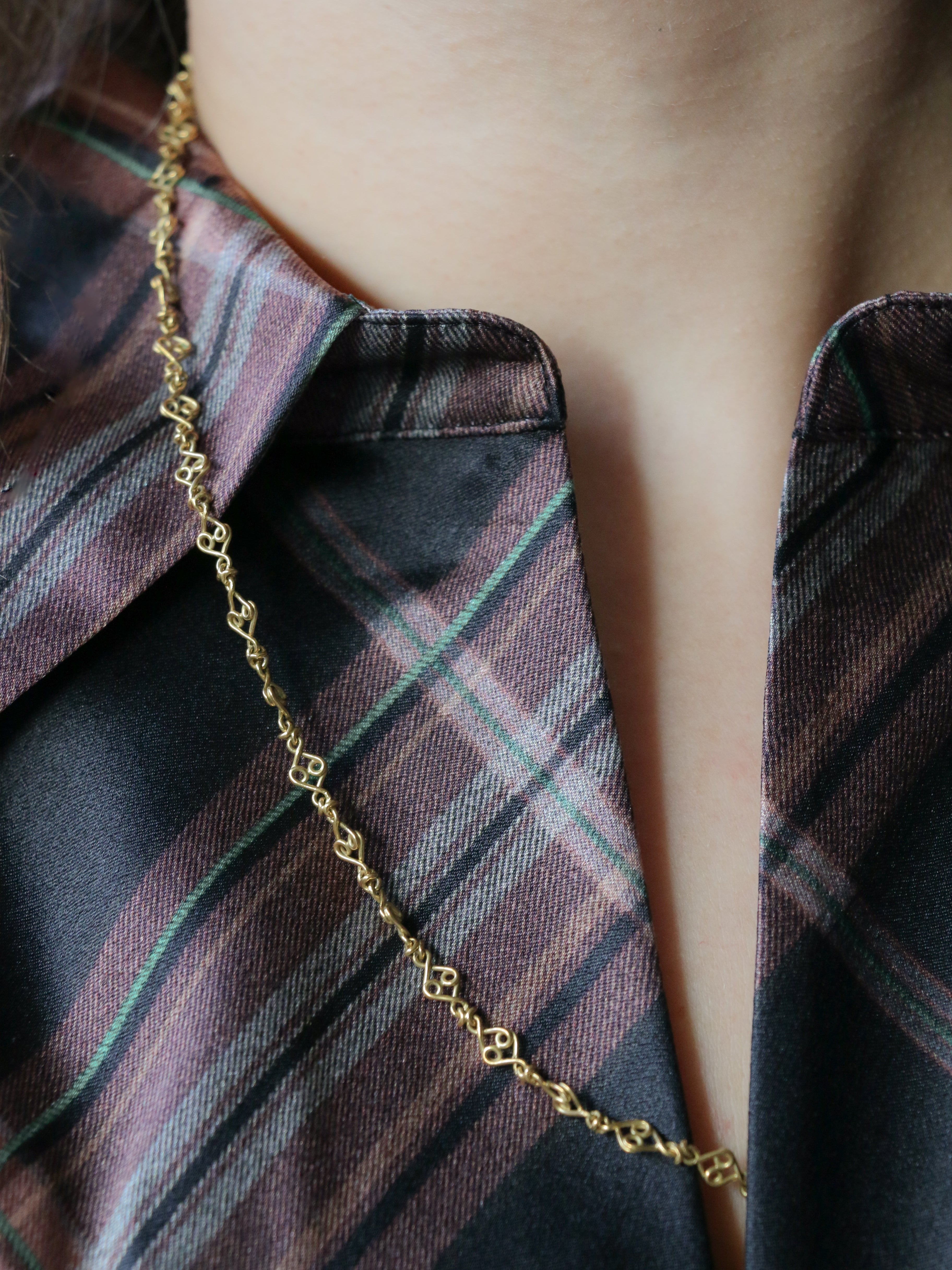 Collier chaîne Art Nouveau ALBERT CHAMBIN or jaune