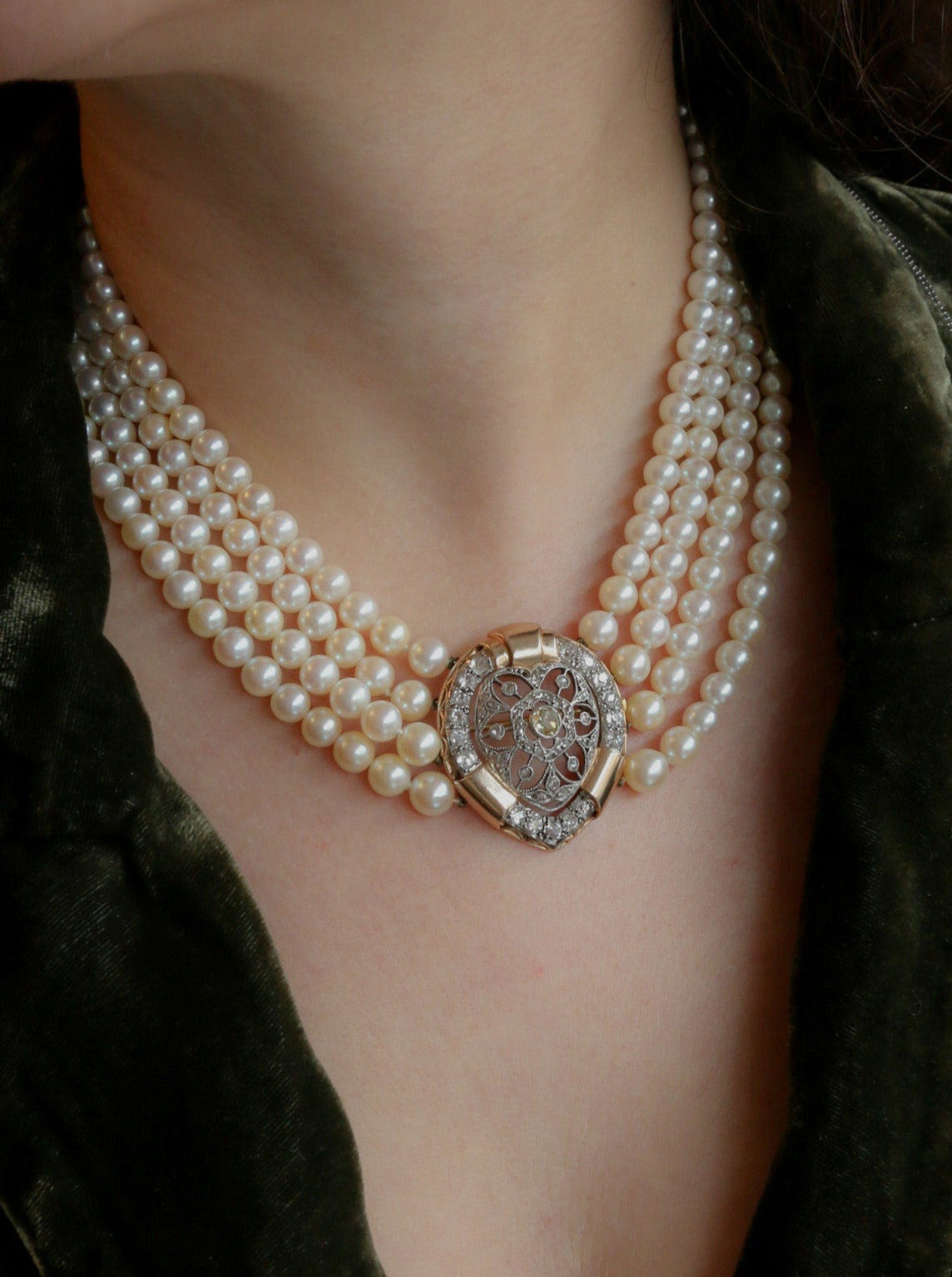 collier ancien diamants