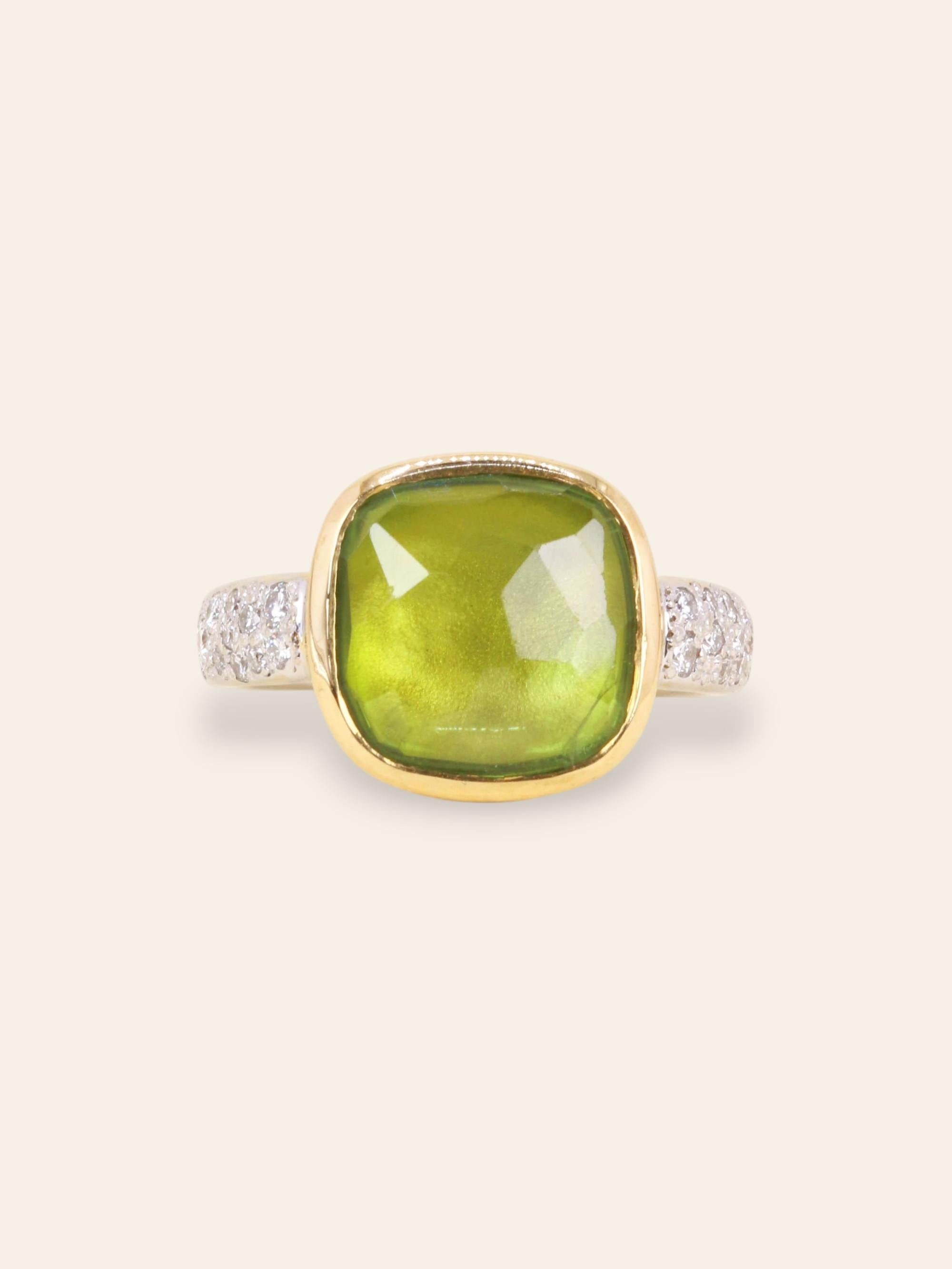 POMELLATO Bague Sheherazade diamants peridot