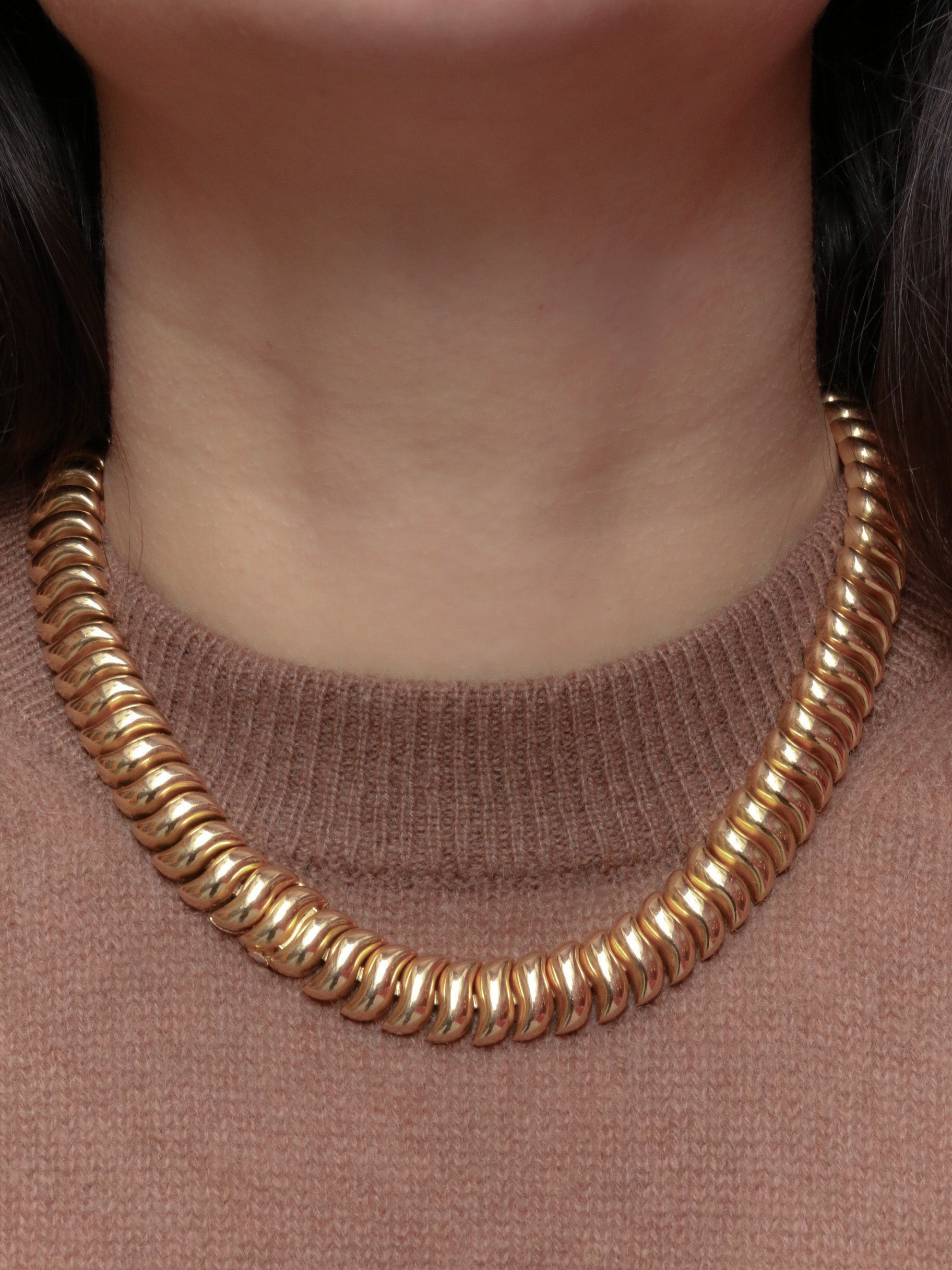 BOUCHERON Collier Bracelet Ondule or jaune