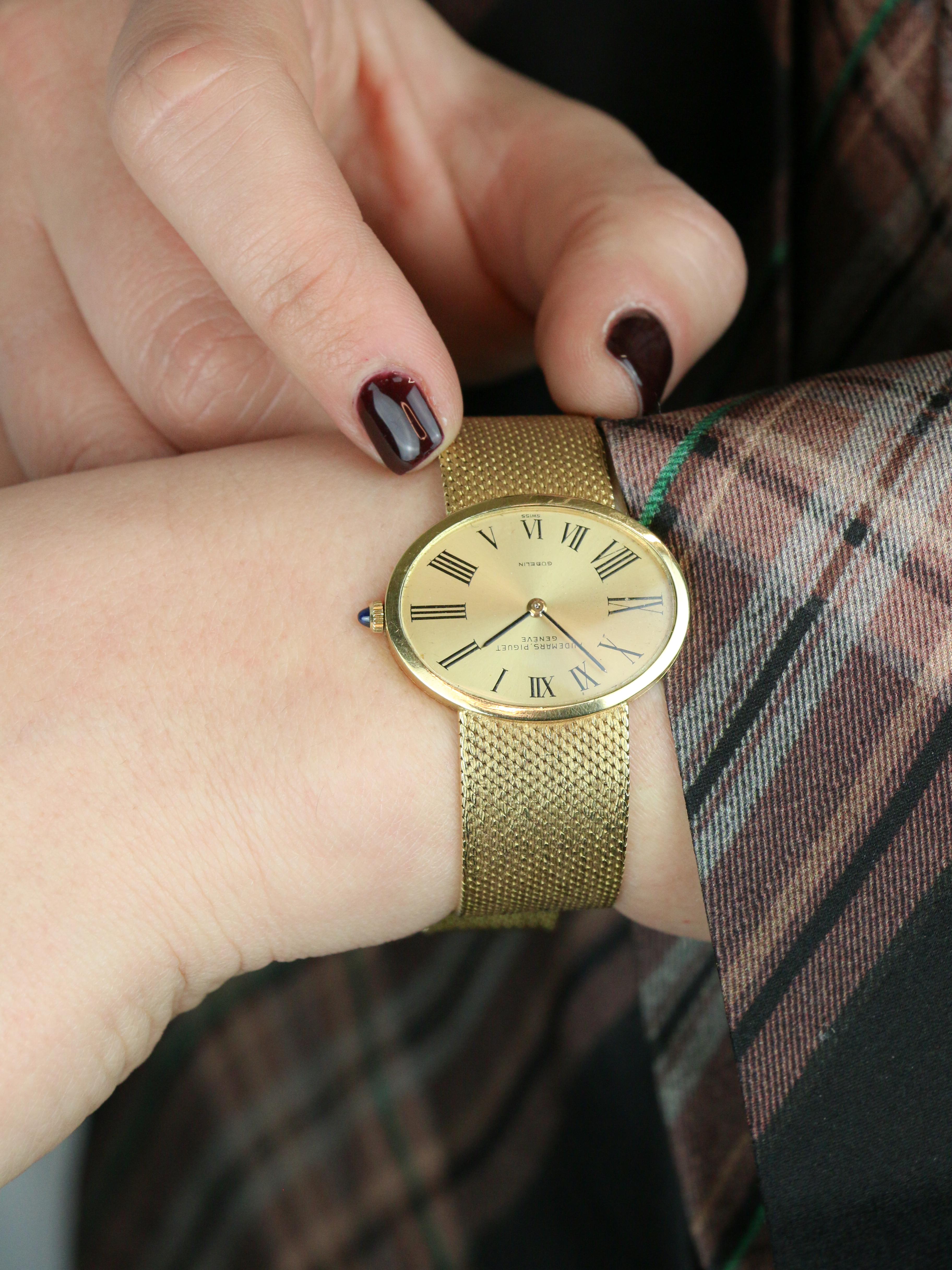 AUDEMARS PIGUET x GUBELIN Montre vintage or jaune