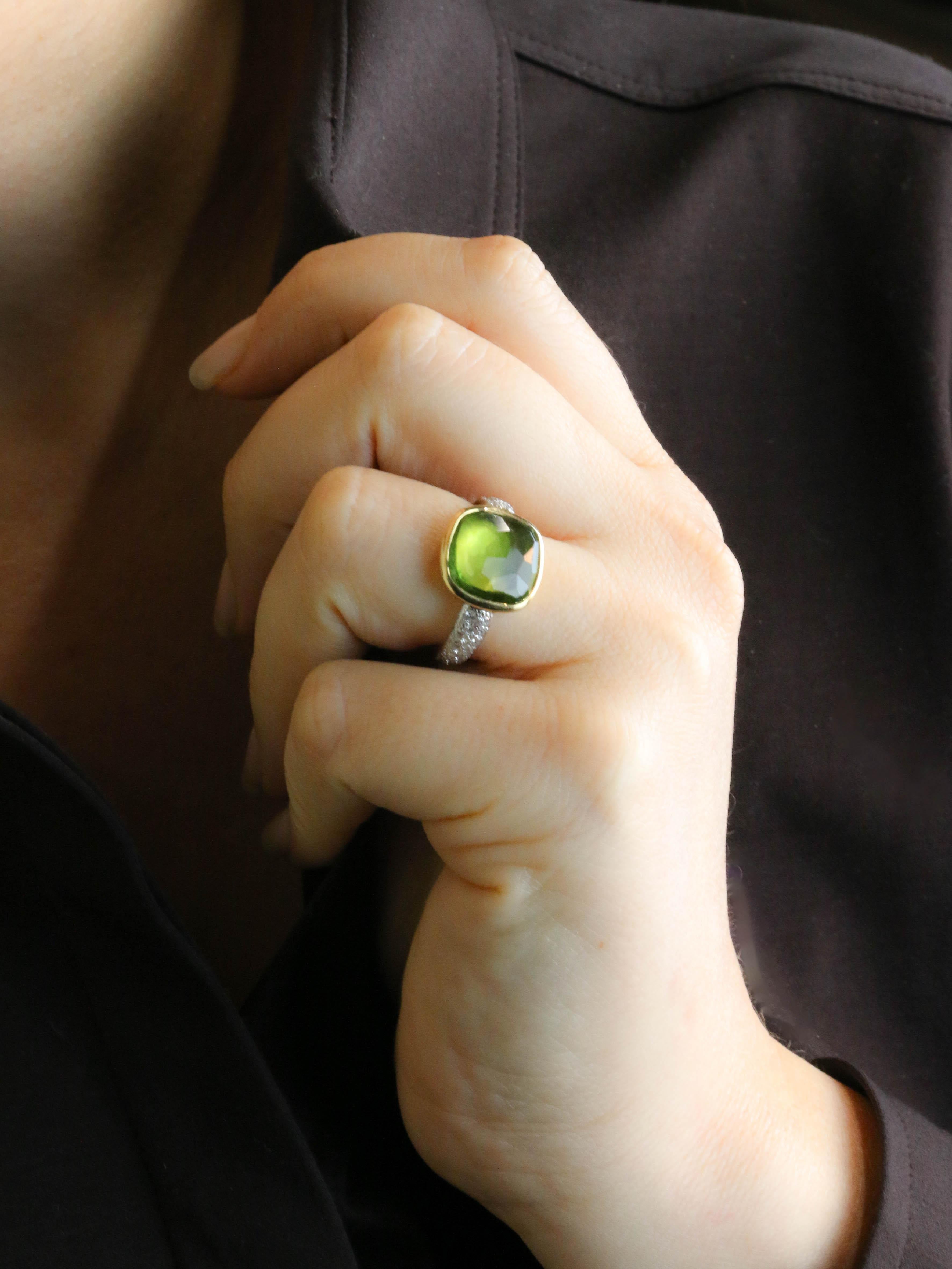 POMELLATO Bague Sheherazade diamants peridot