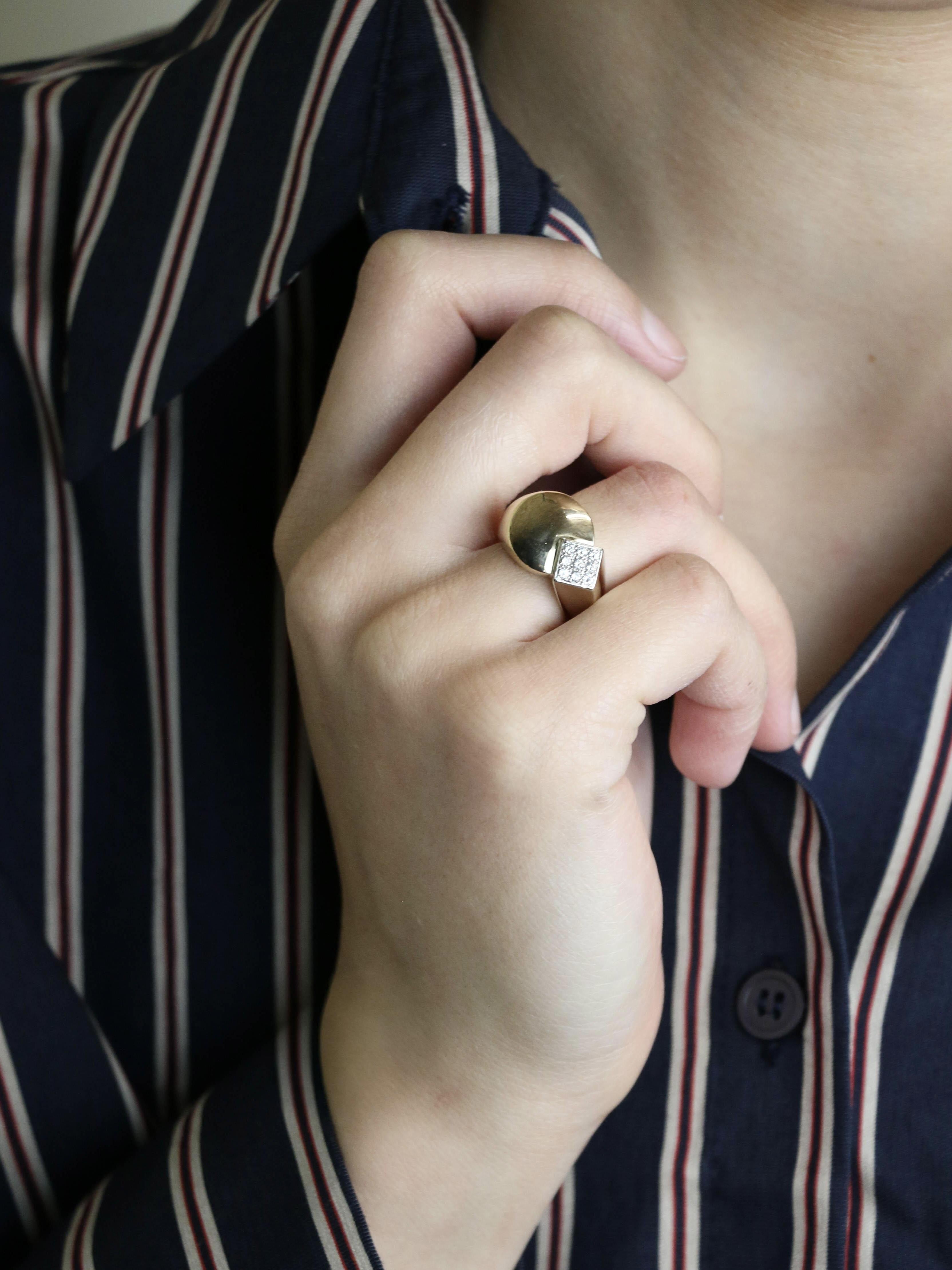 FRED Bague bicolore diamants