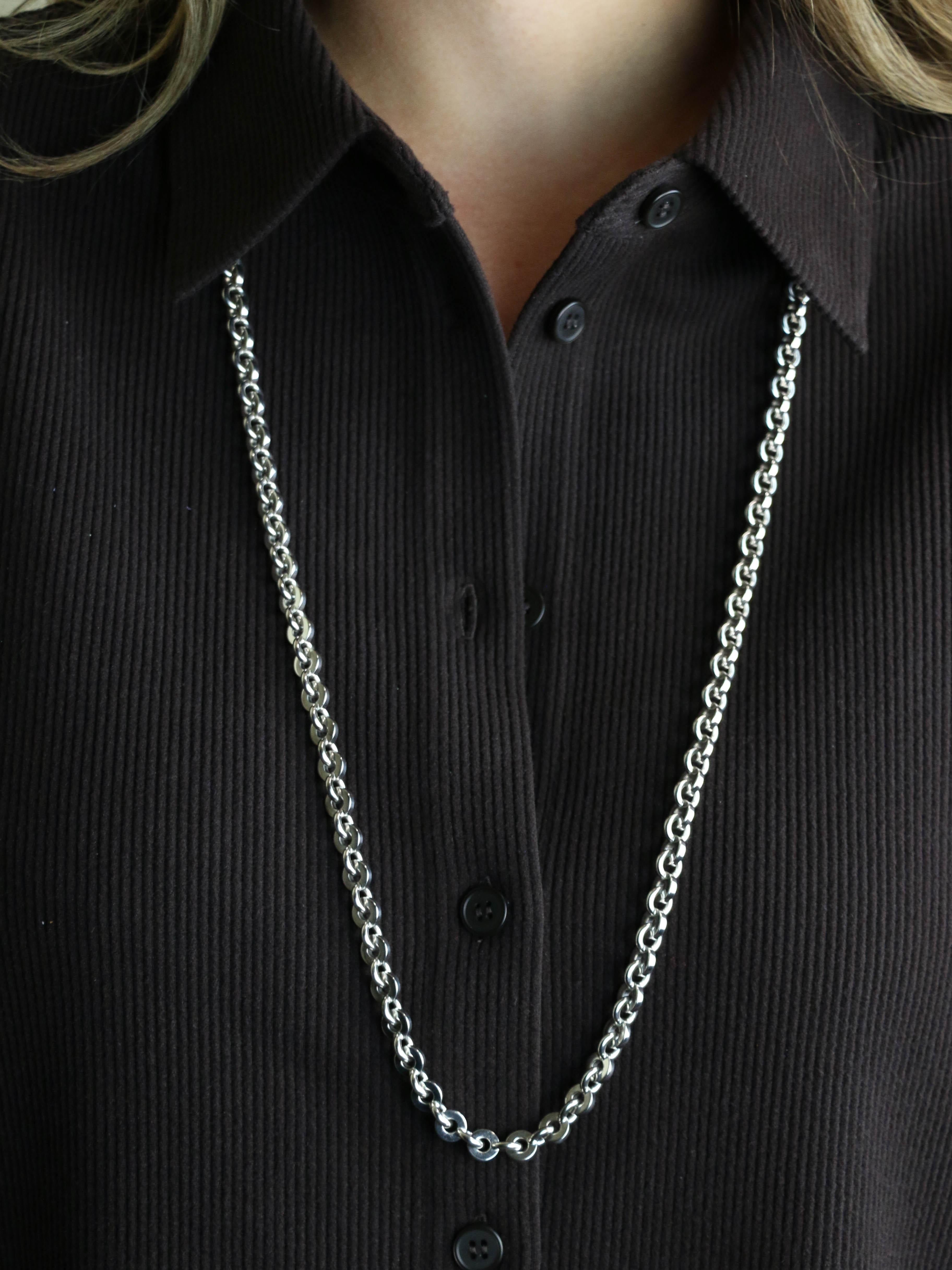 HERMES Sautoir Voltige Argent