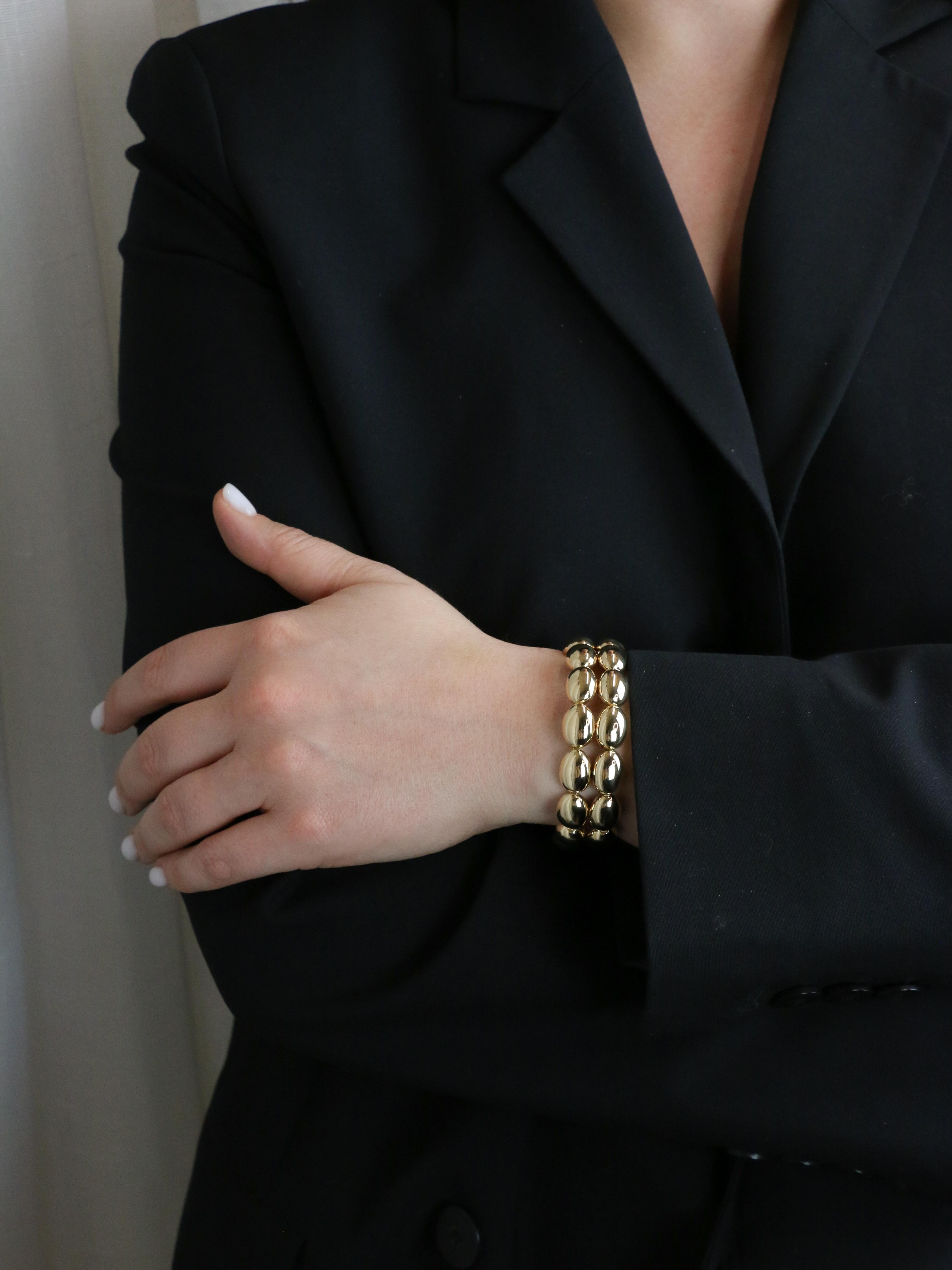 CHAUMET Bracelet jonc vintage Magellan double rang or jaune