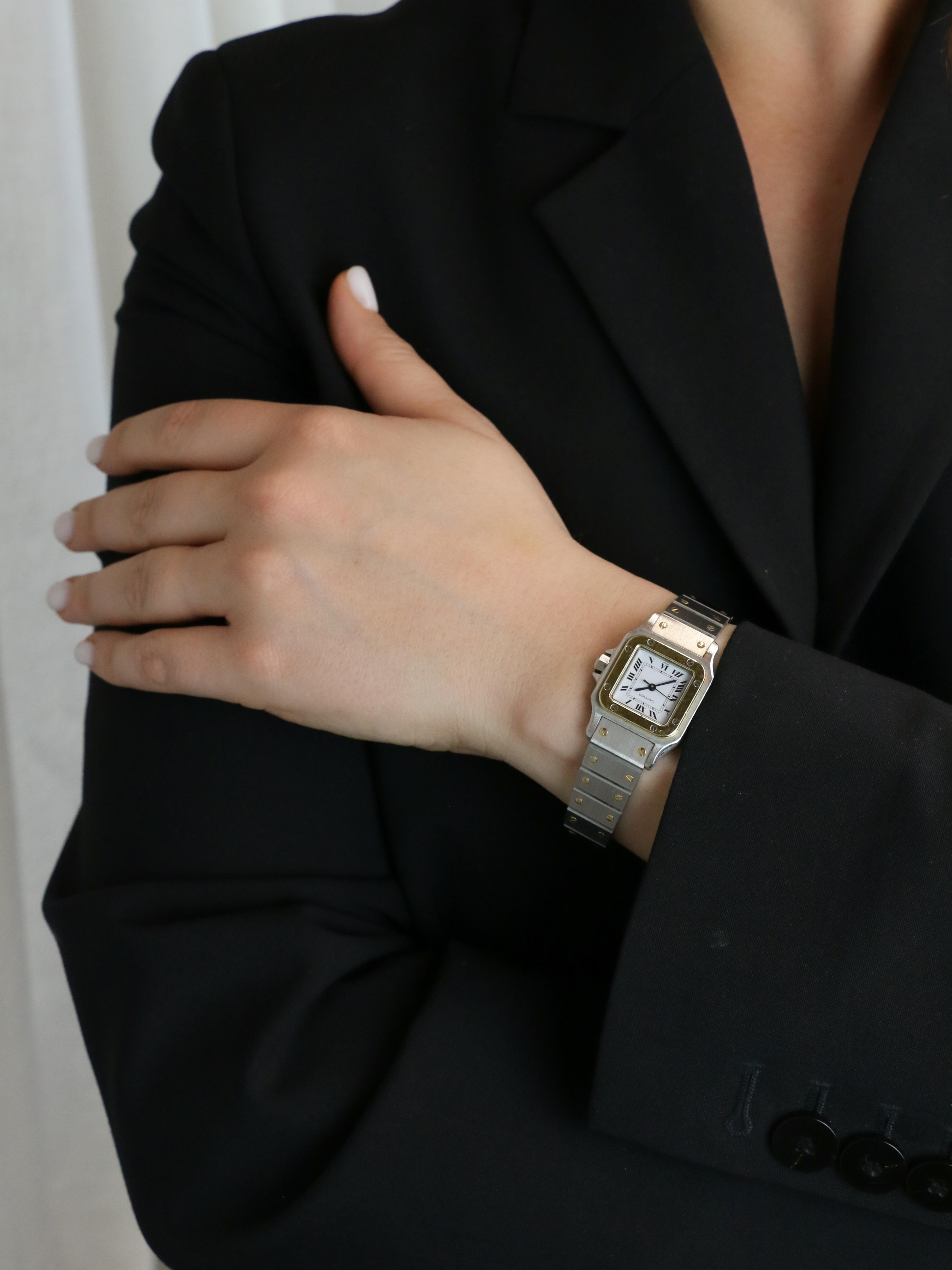 CARTIER Montre Santos vintage or acier