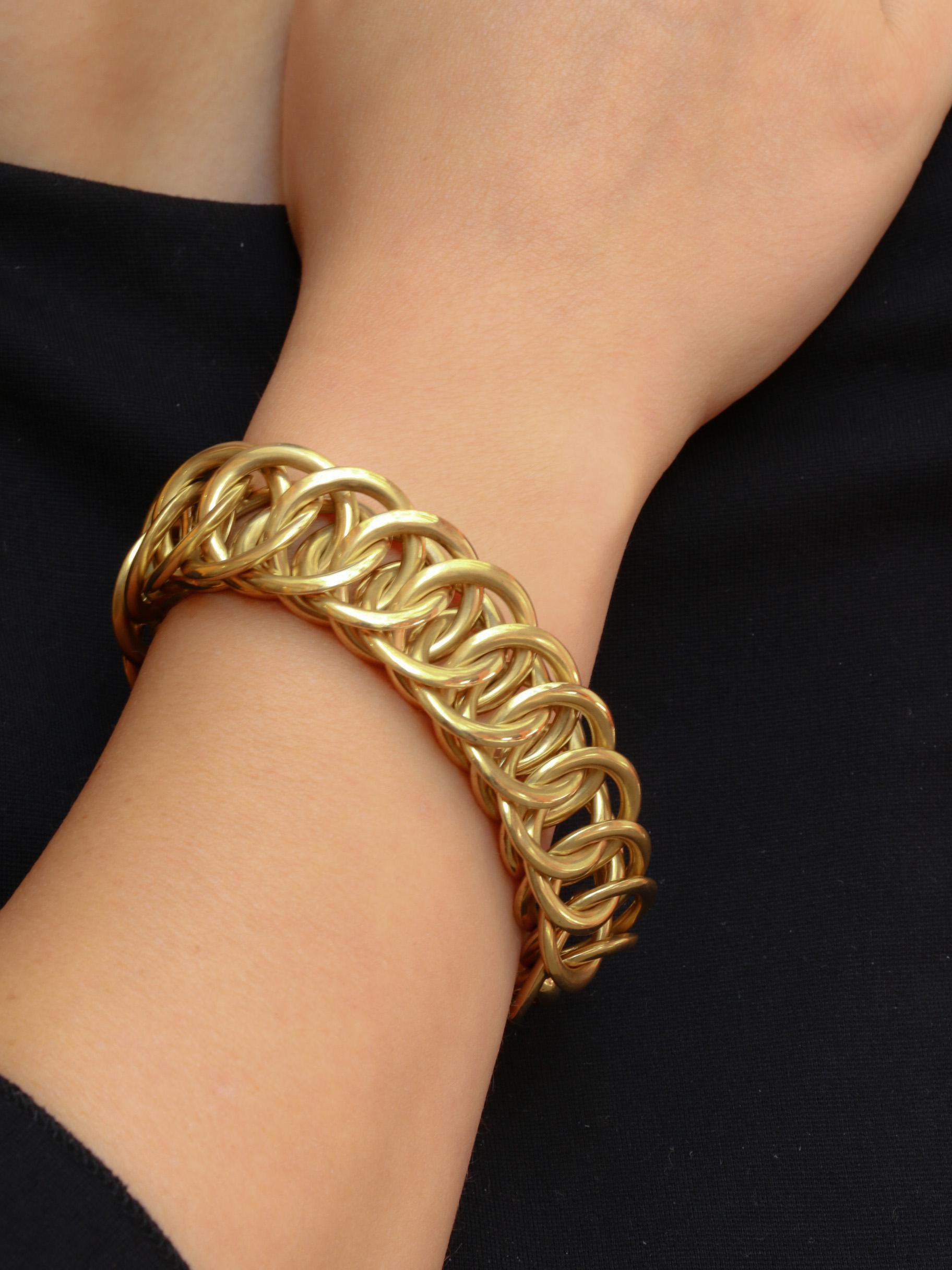 CARTIER Bracelet vintage coquillage or jaune