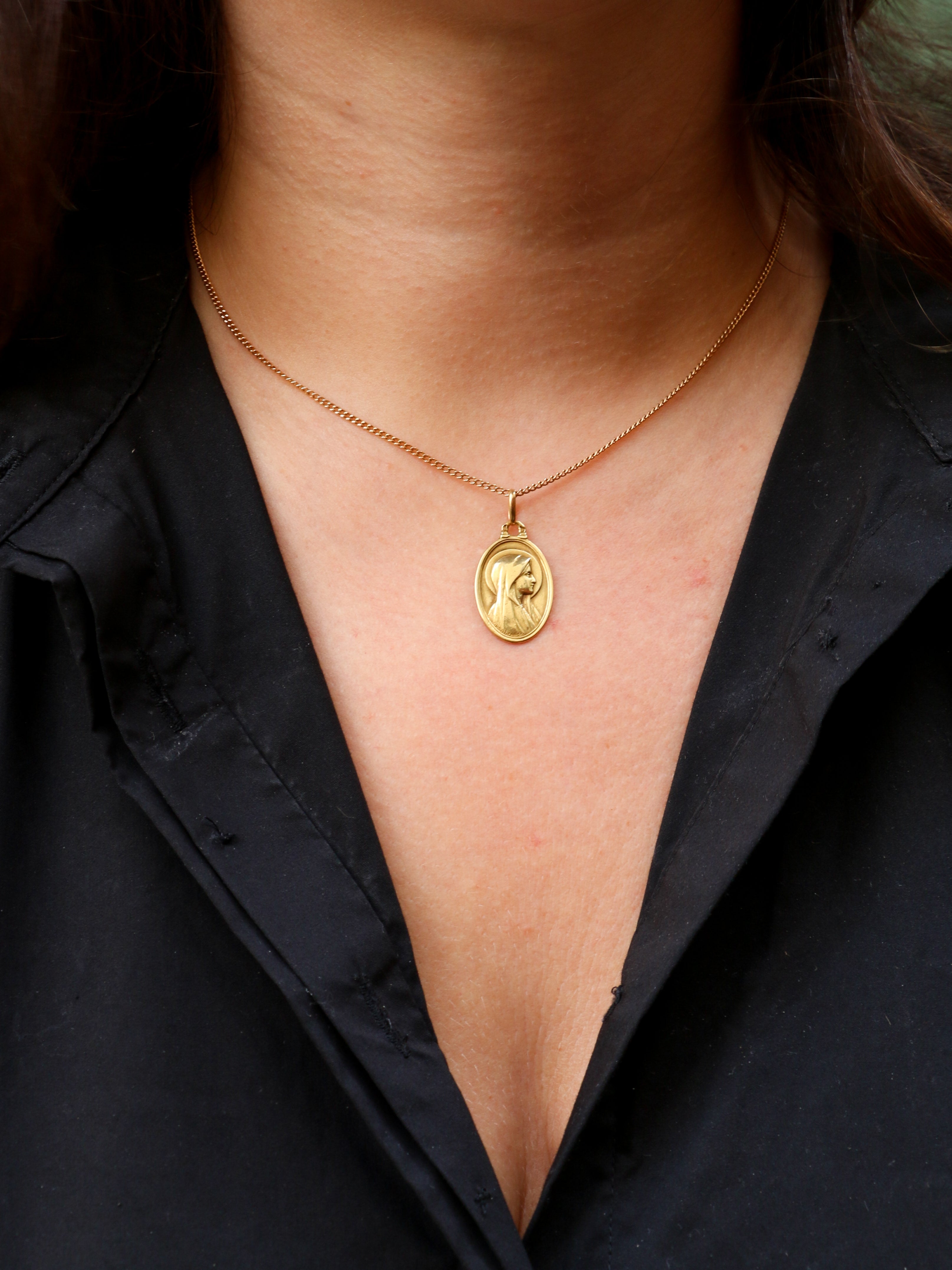 PAUL BRANDT Médaille religieuse ancienne en or jaune