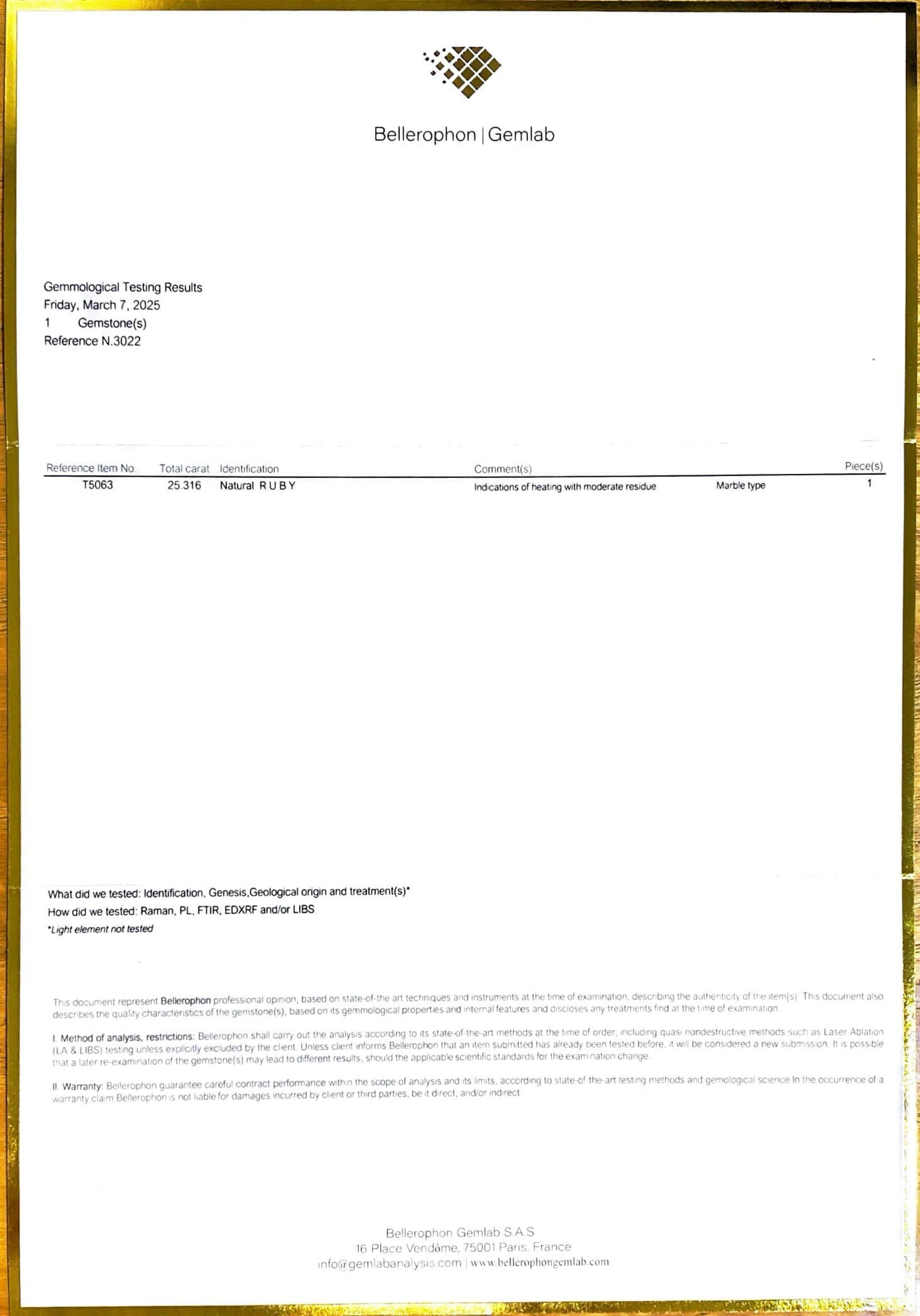 Bague trilogie or jaune rubis diamants trillion