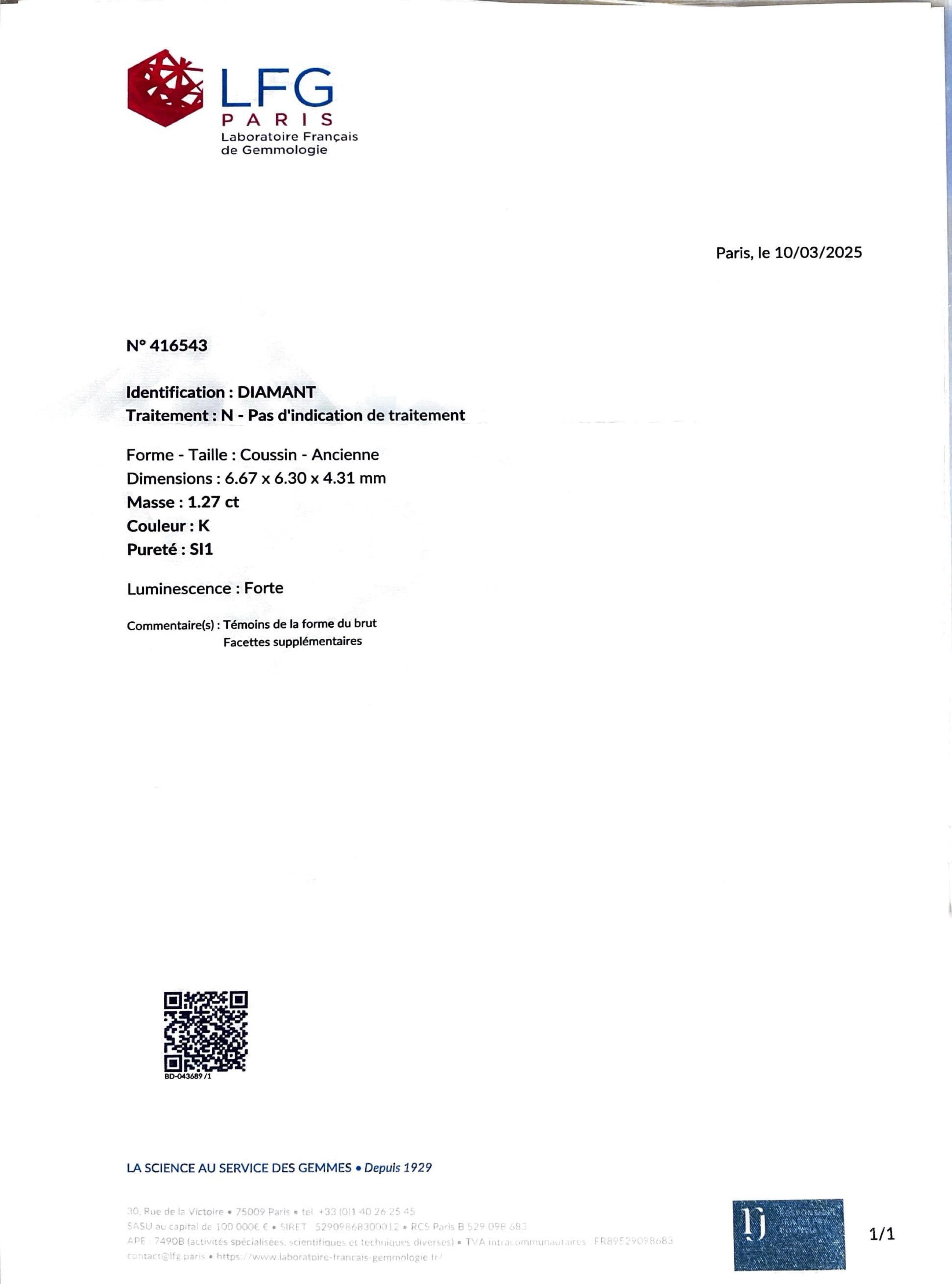 Bague ancienne toi et moi diamants taille ancienne 2,60 carats