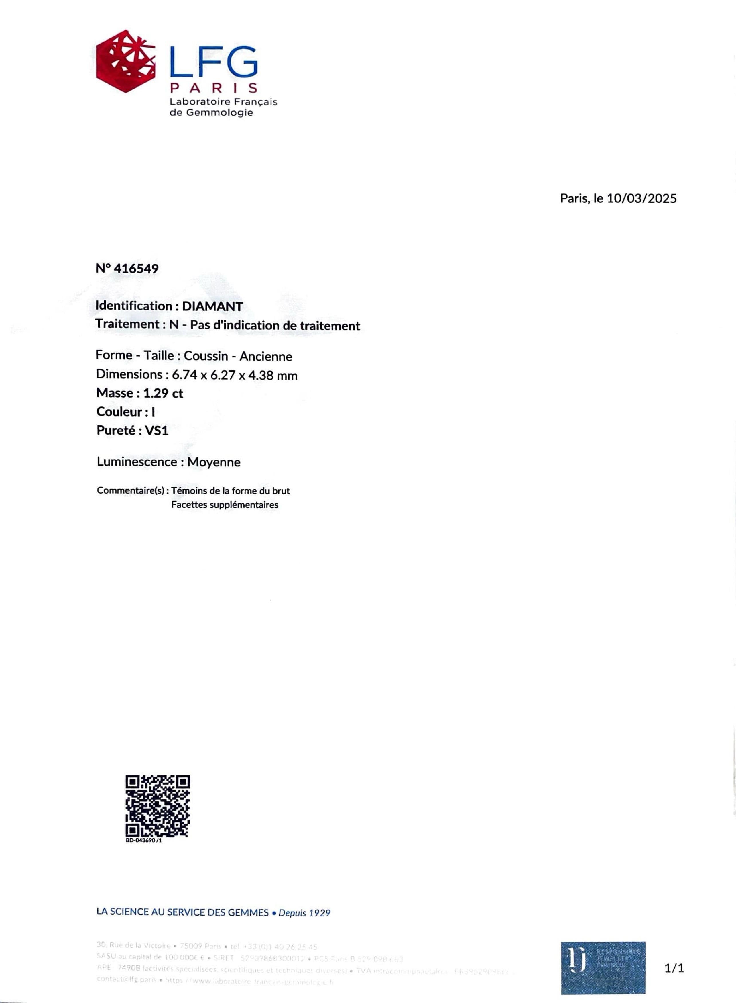 Bague ancienne toi et moi diamants taille ancienne 2,60 carats