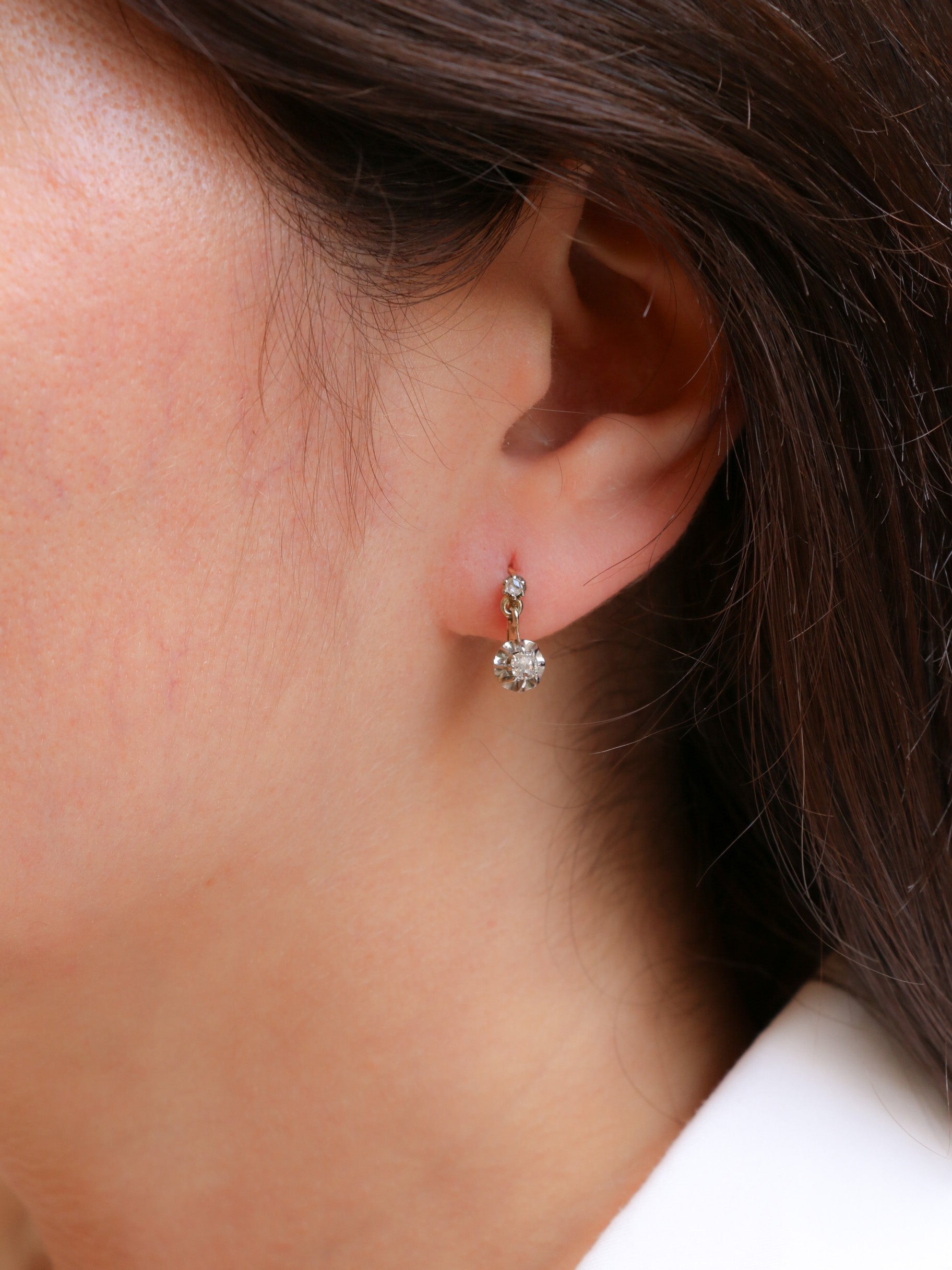 Dormeuses anciennes diamants