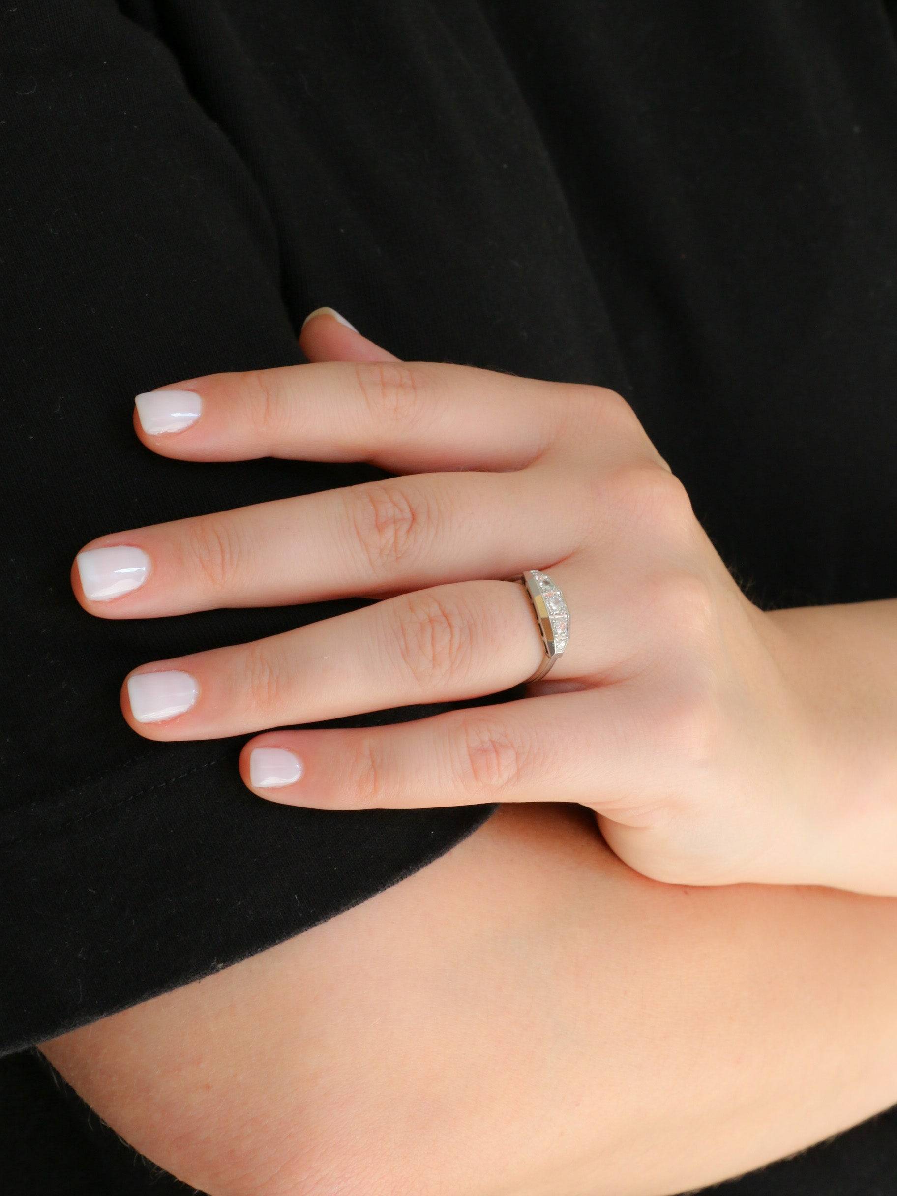 Bague Art Déco diamants