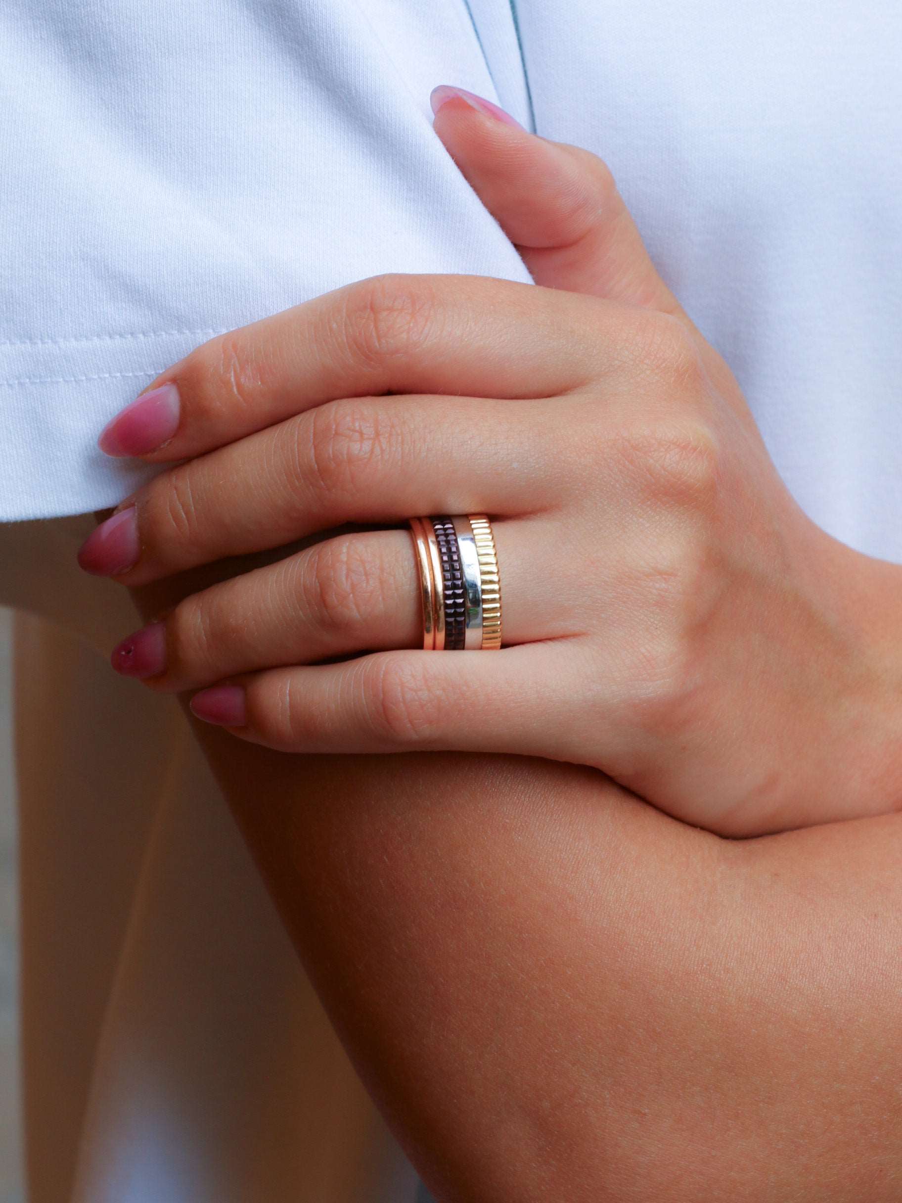 Bague Boucheron Quatre Classique Large 3 ors PVD marron