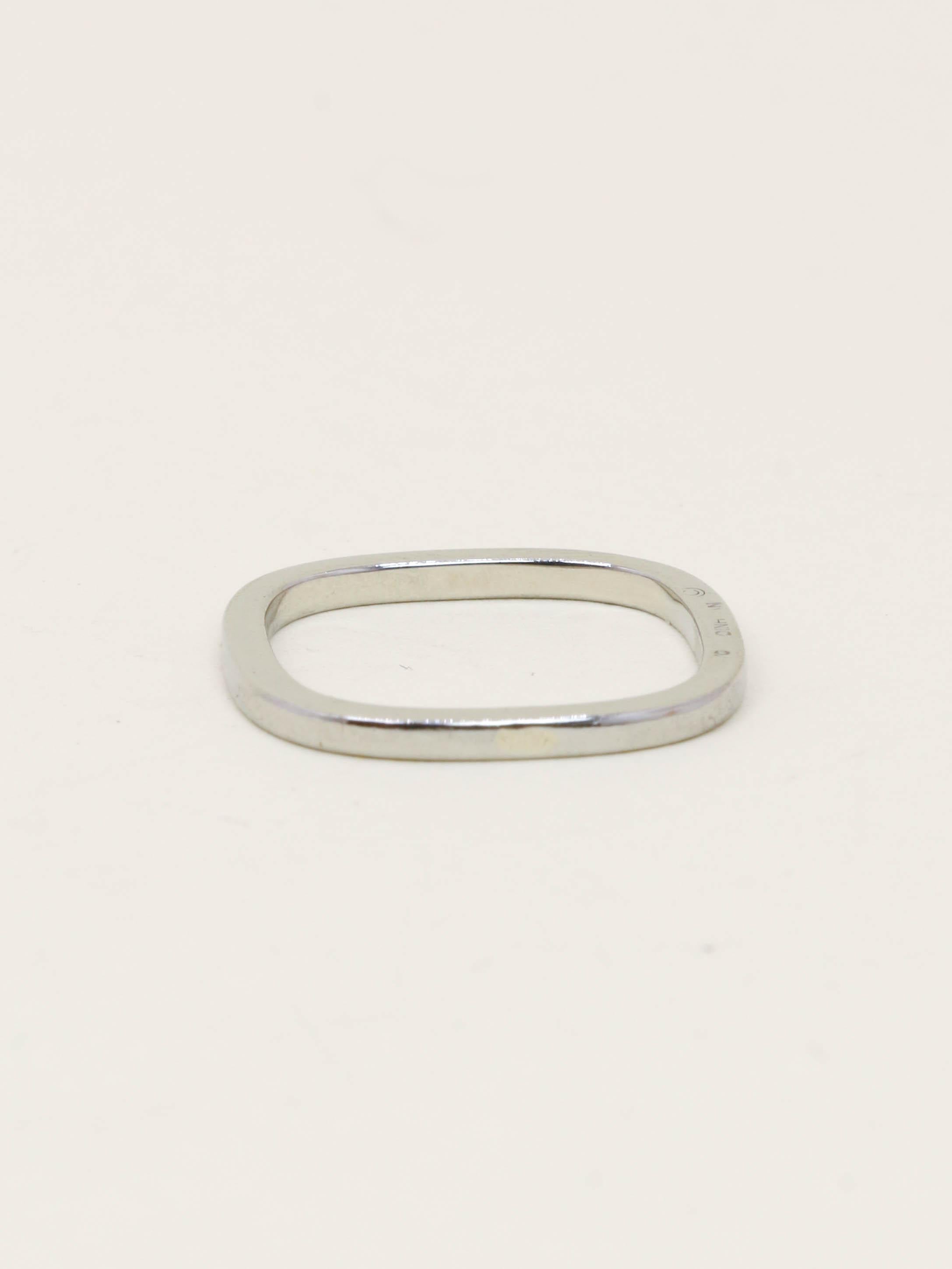 DINH VAN Alliance carrée or blanc