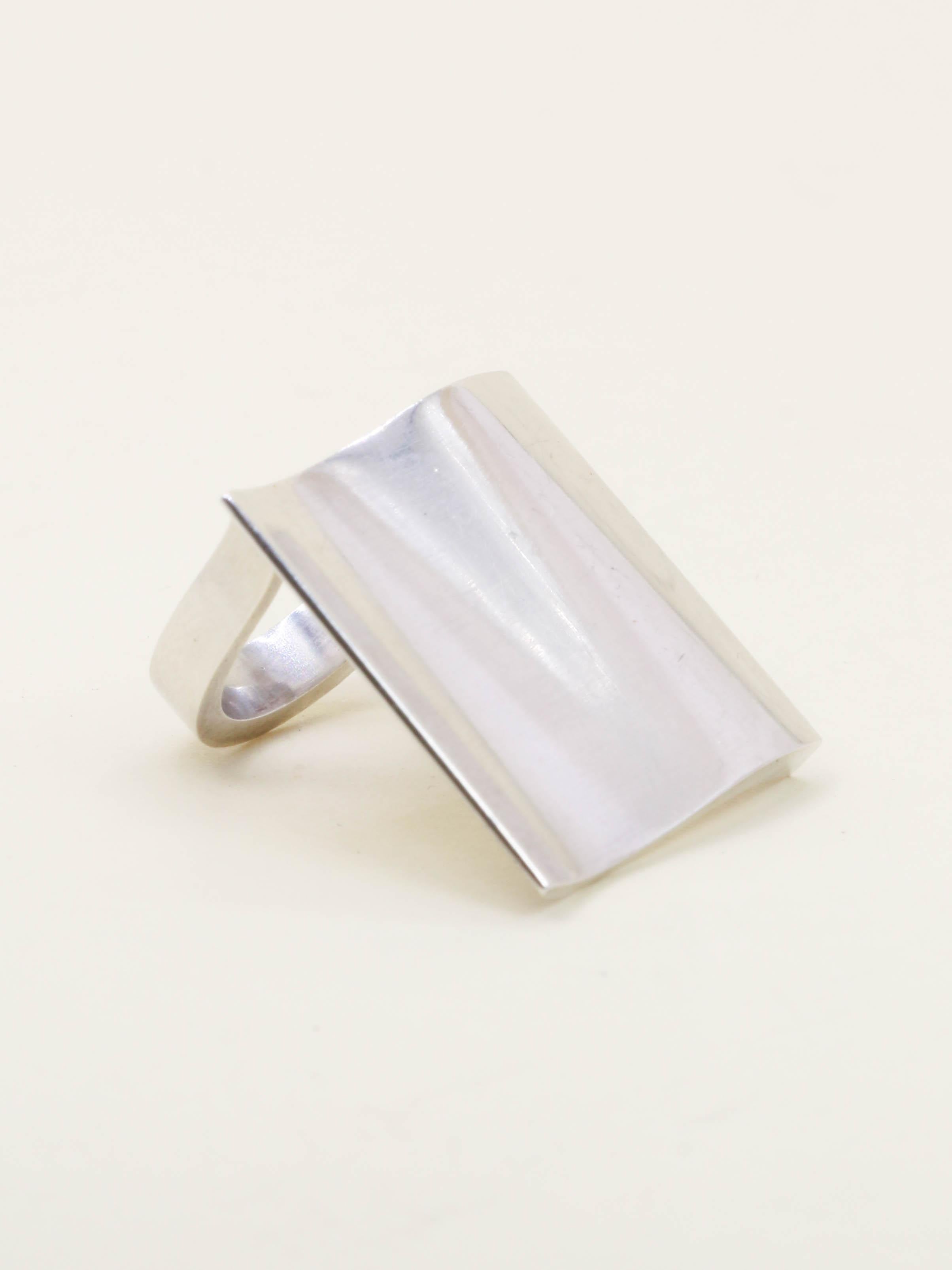 GEORG JENSEN Bague moderniste vague argent
