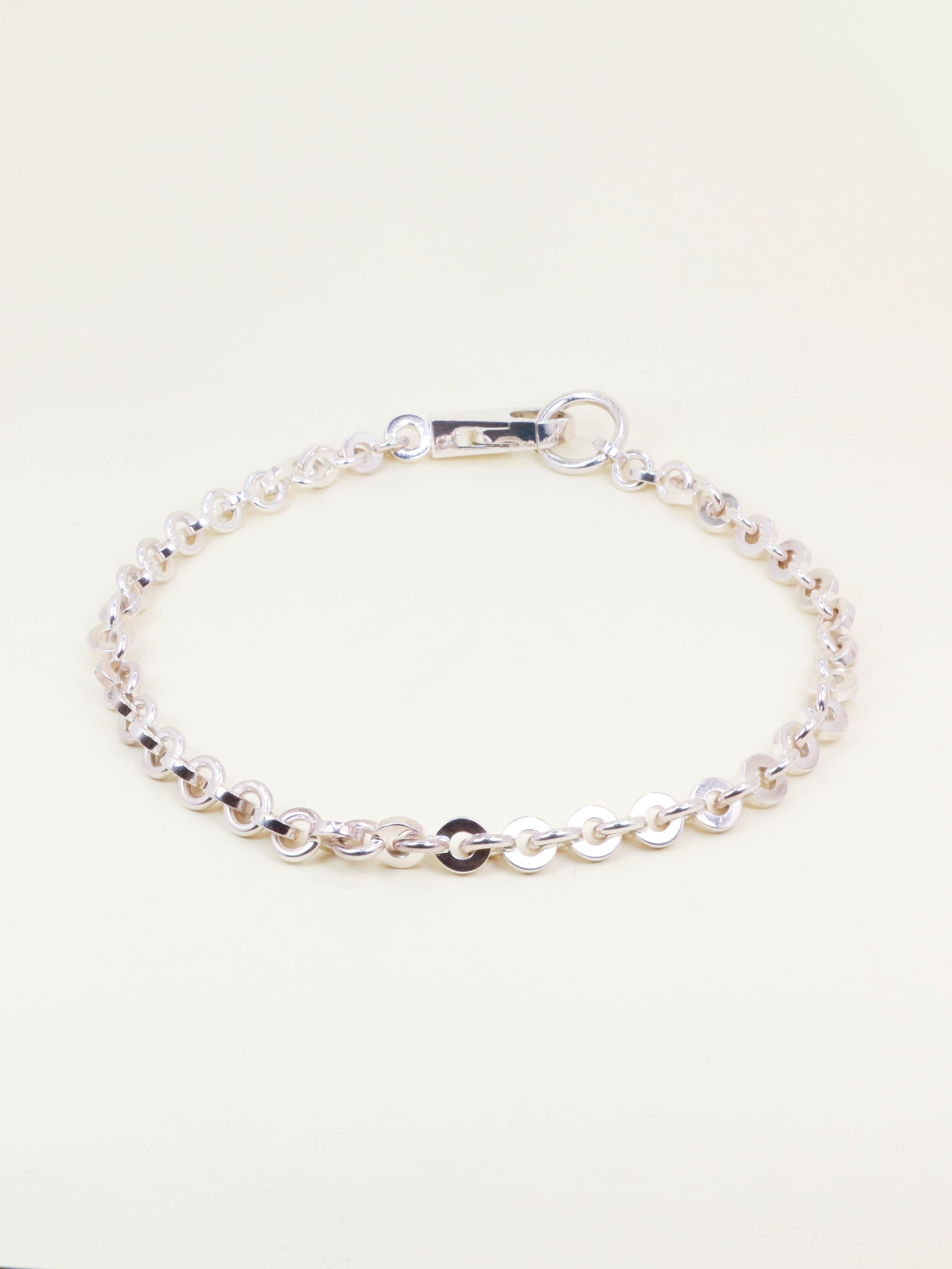 HERMES Collier ras du cou Voltige argent