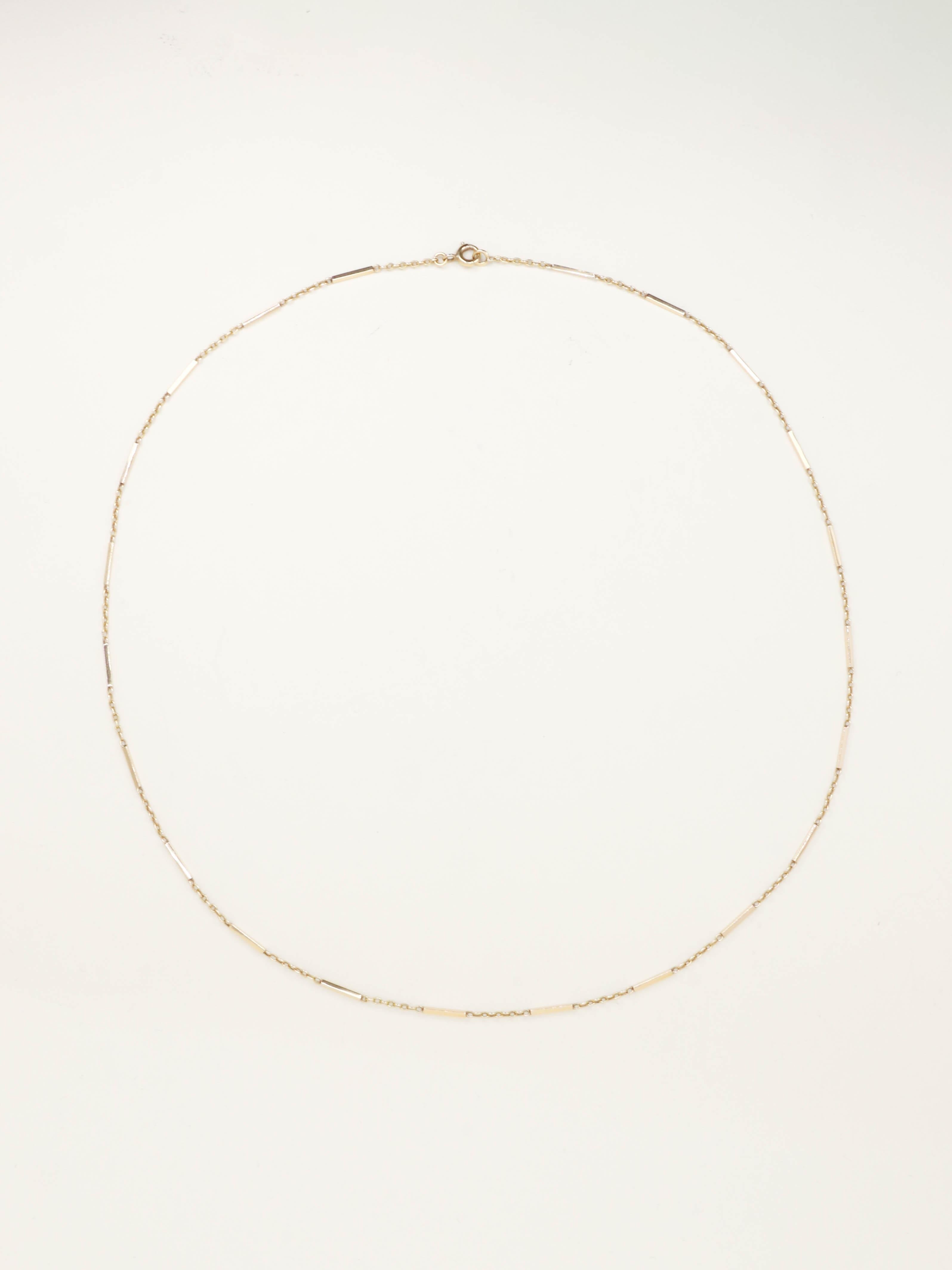 Chaine vintage or jaune batons