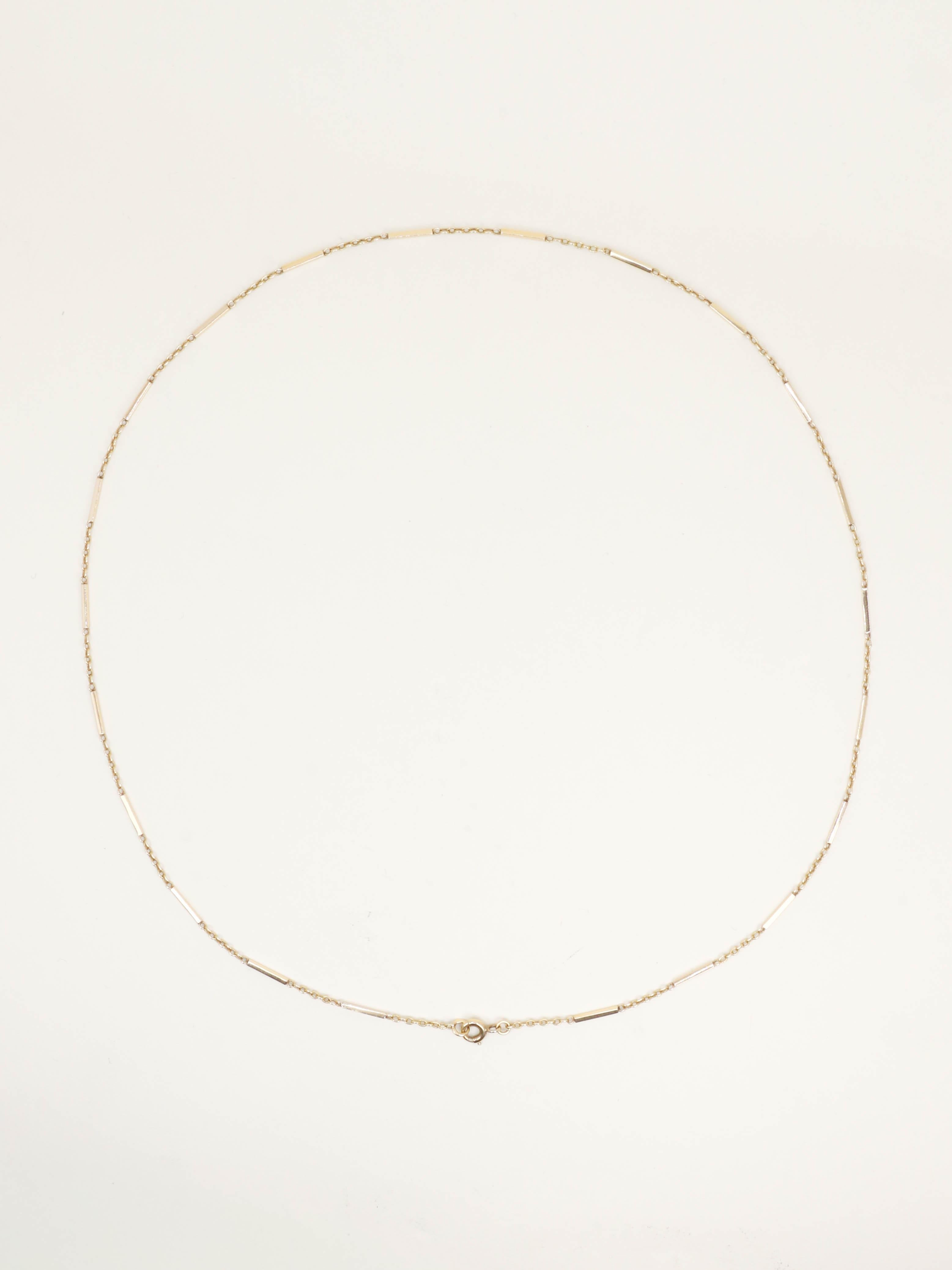 Chaine vintage or jaune batons