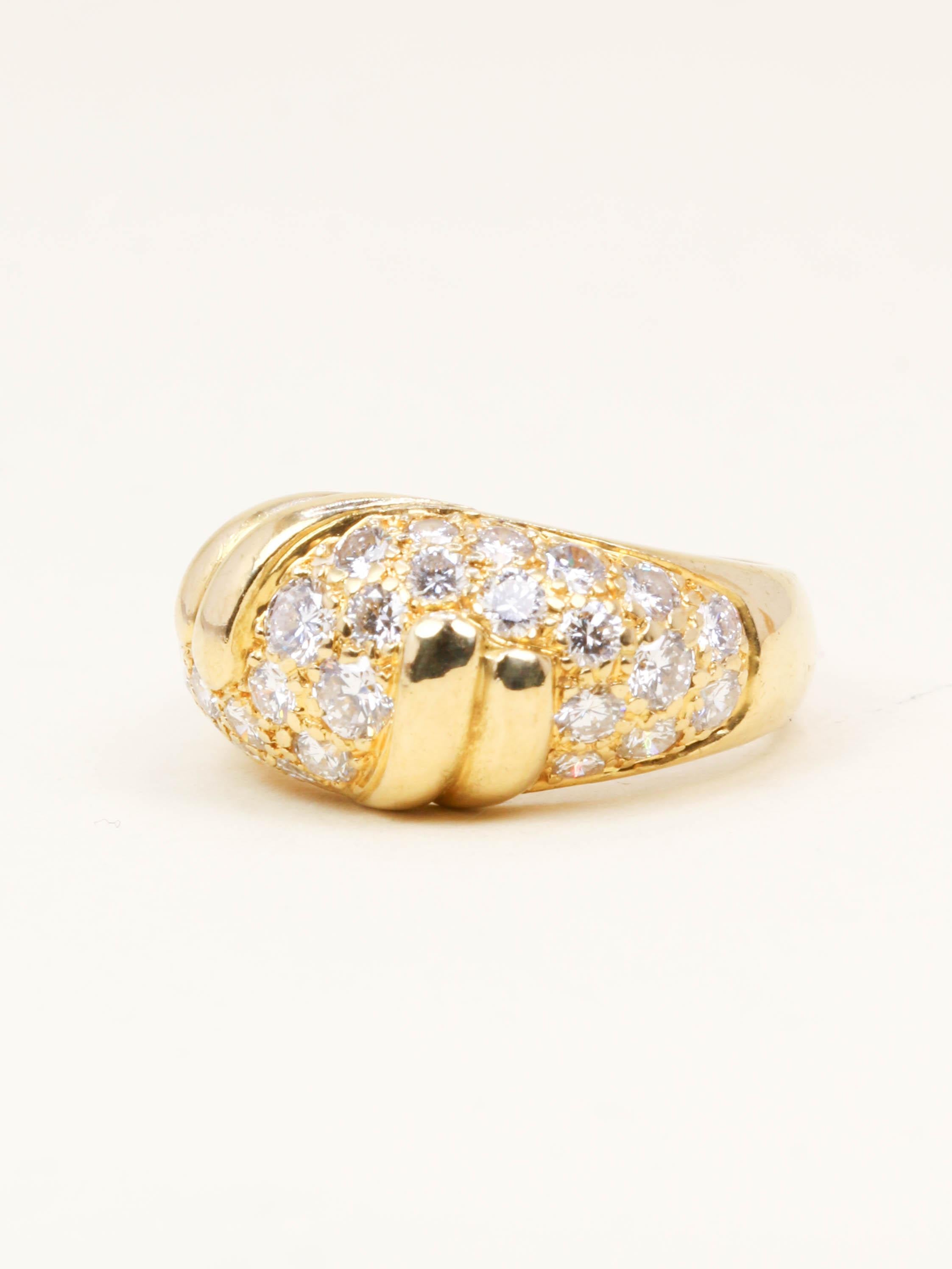 FRED Bague panthère or jaune diamants