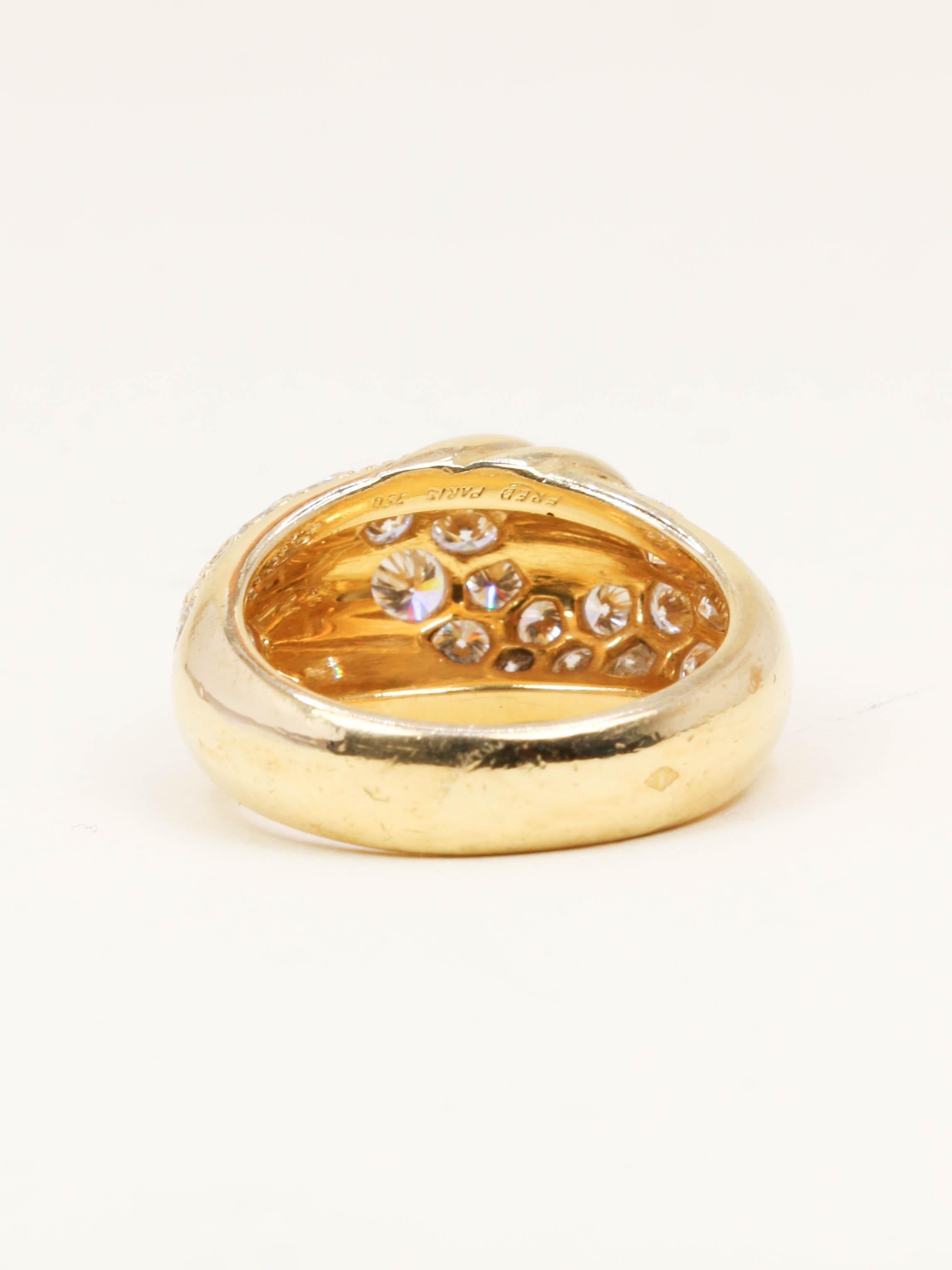 FRED Bague panthère or jaune diamants