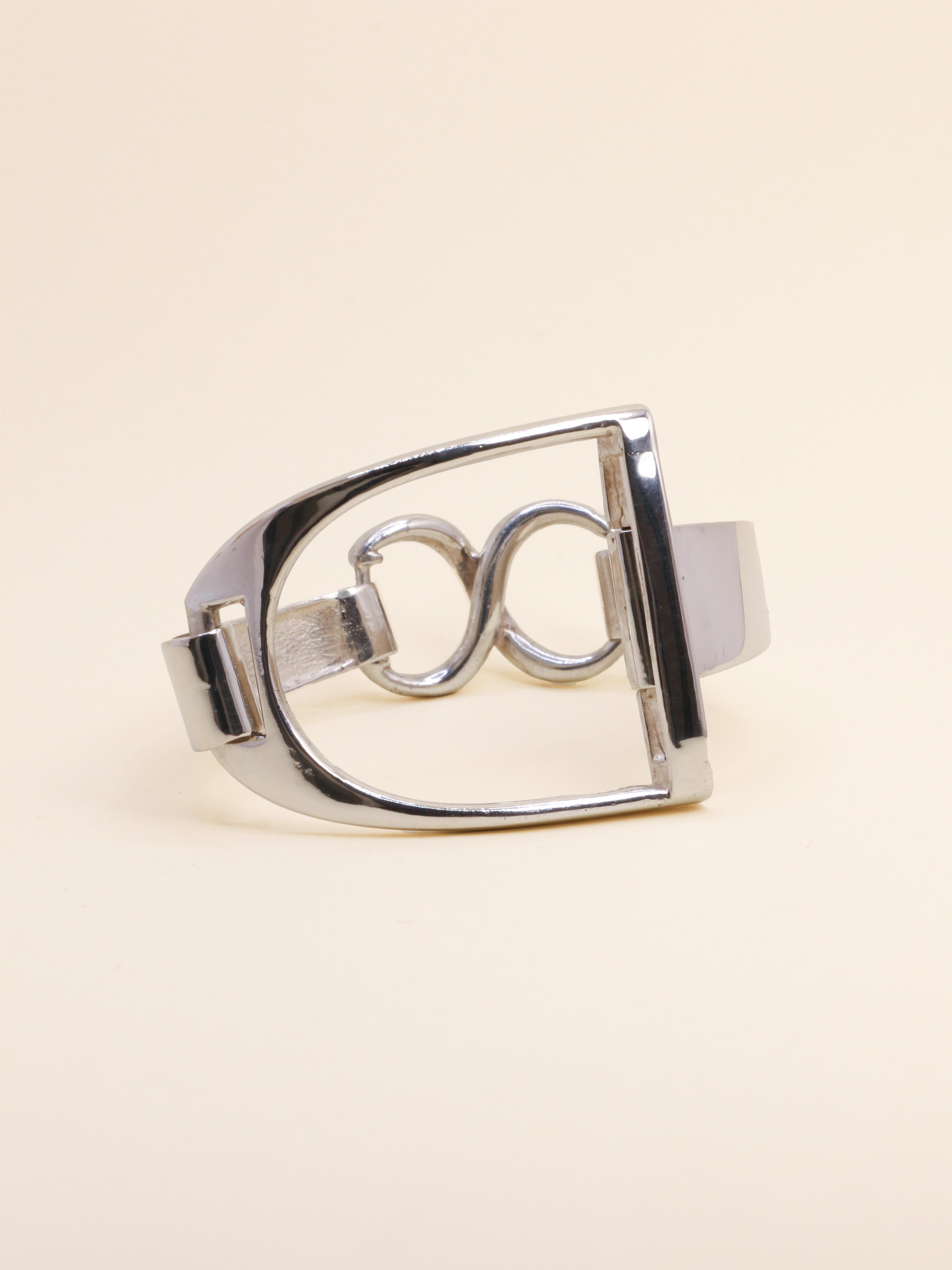 Bracelet vintage étrier en argent