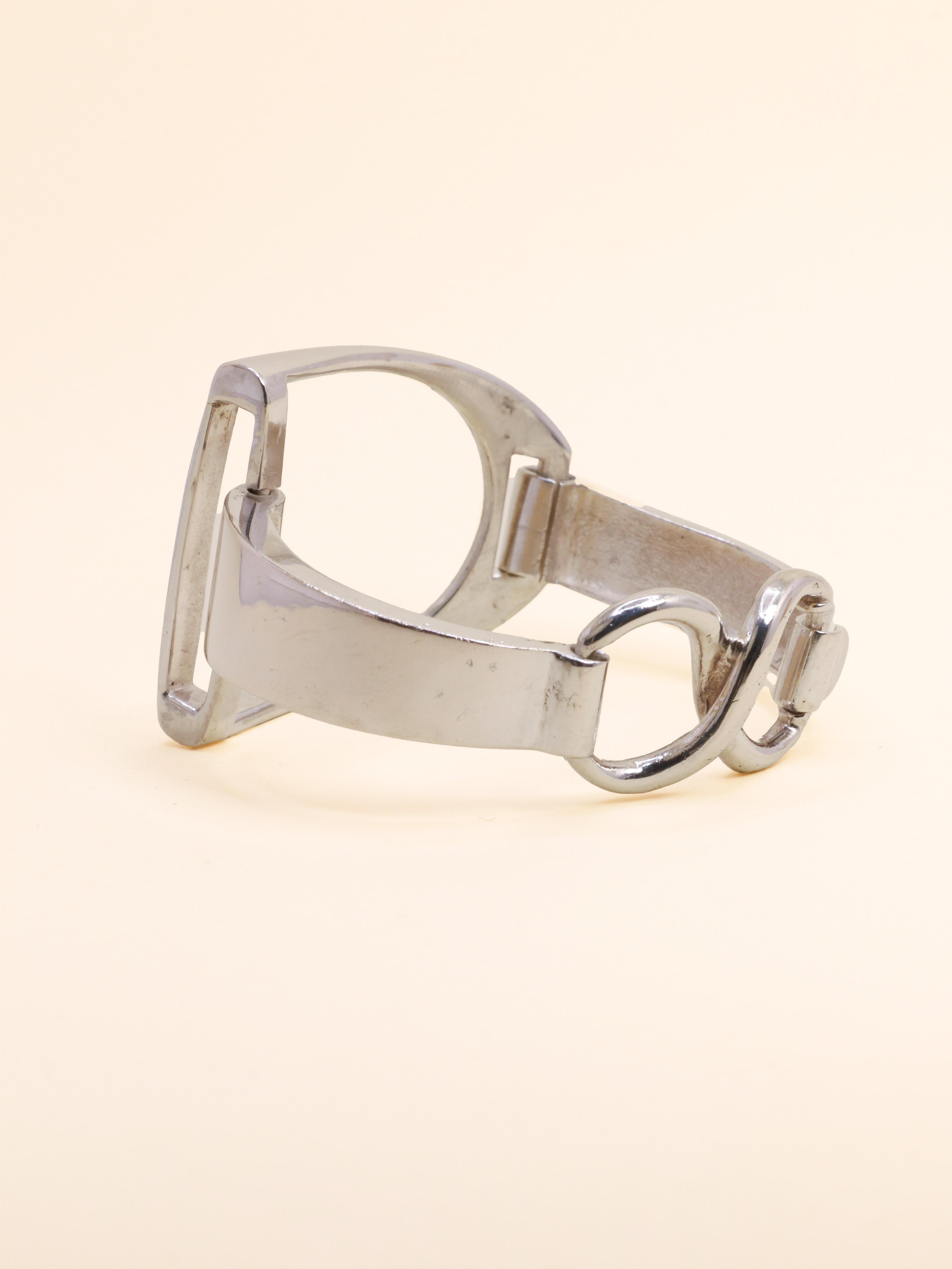 Bracelet vintage étrier en argent