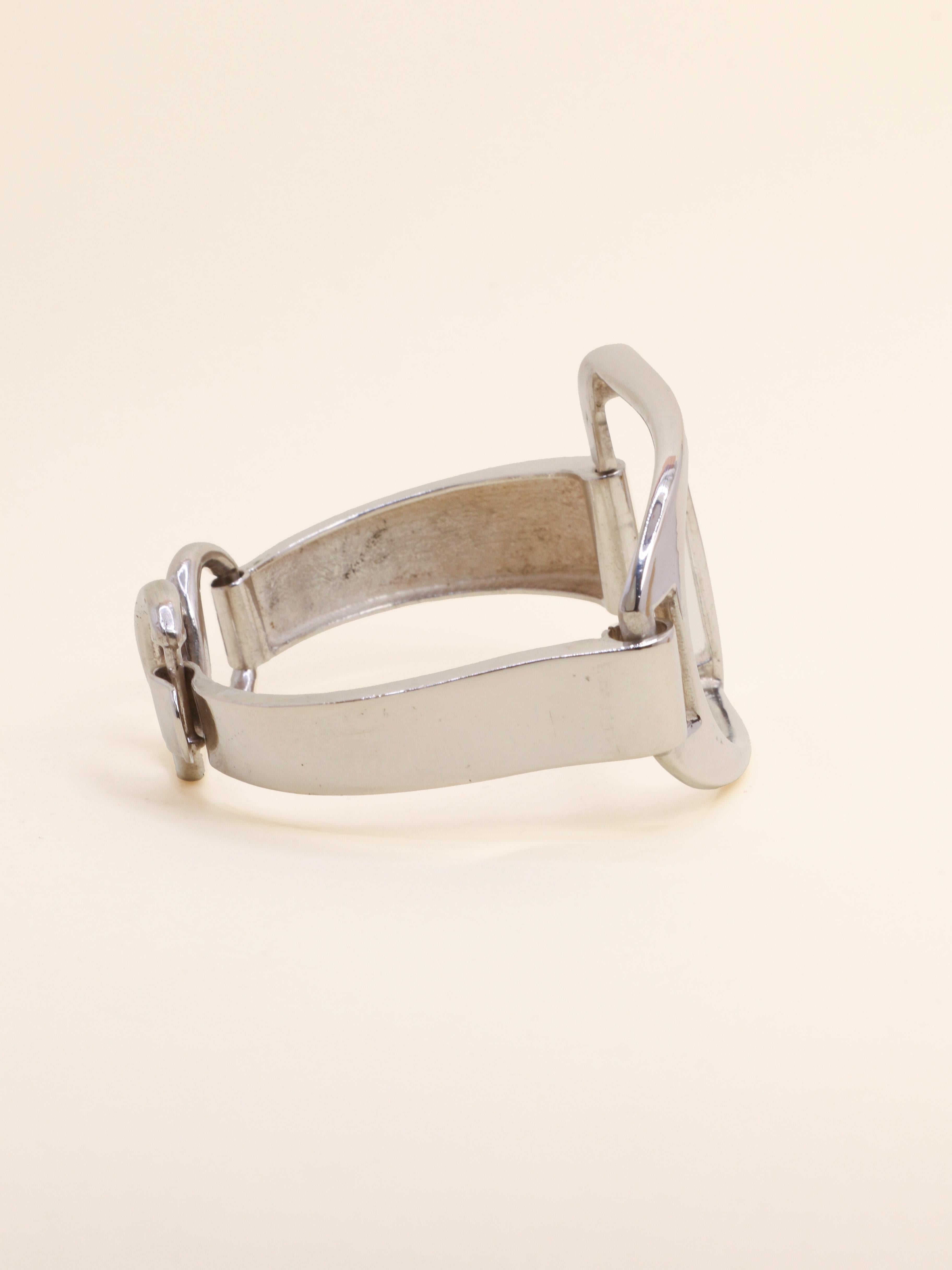 Bracelet vintage étrier en argent