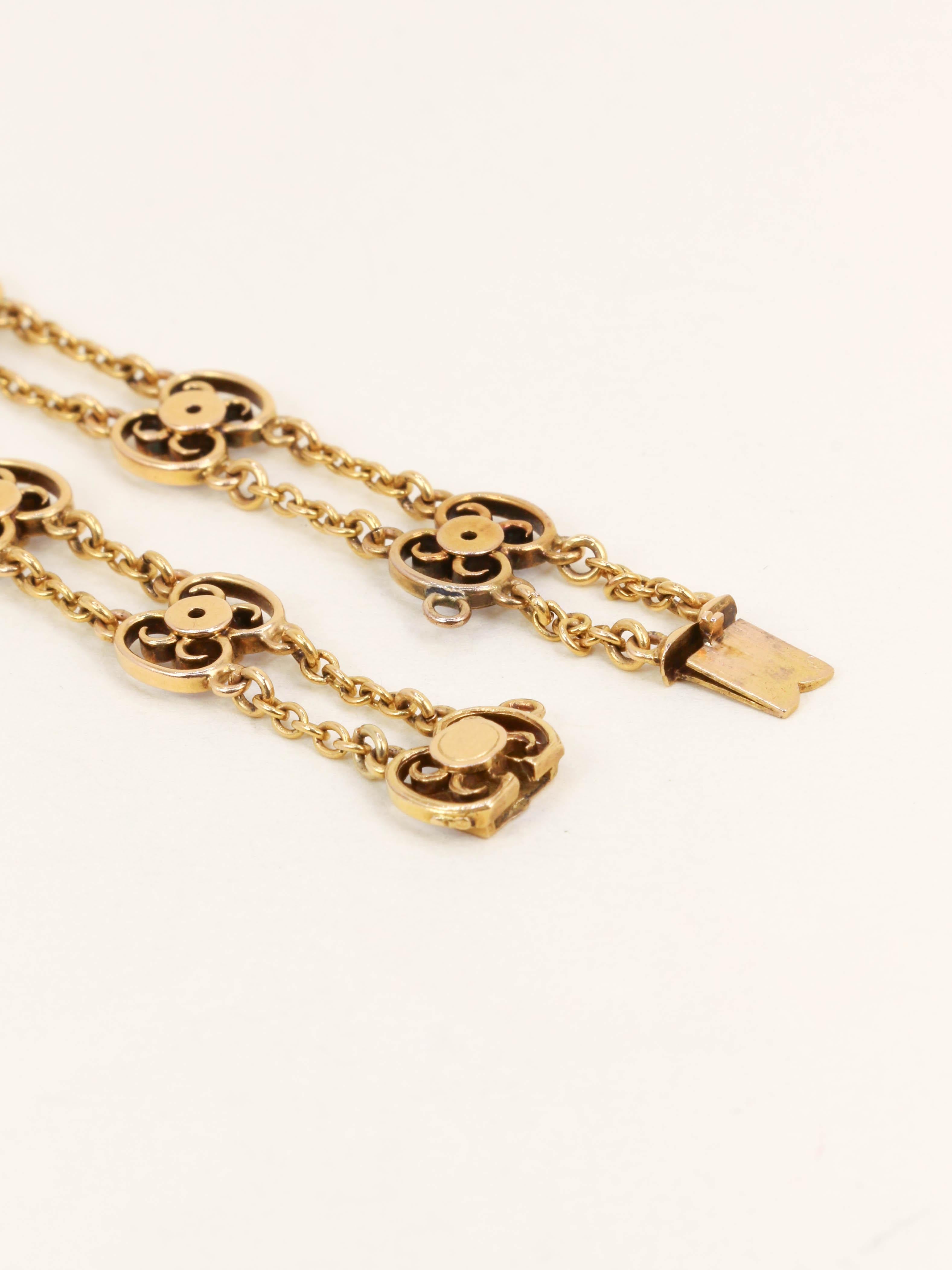 GEORGES BISSINGER Collier camée or jaune diamants