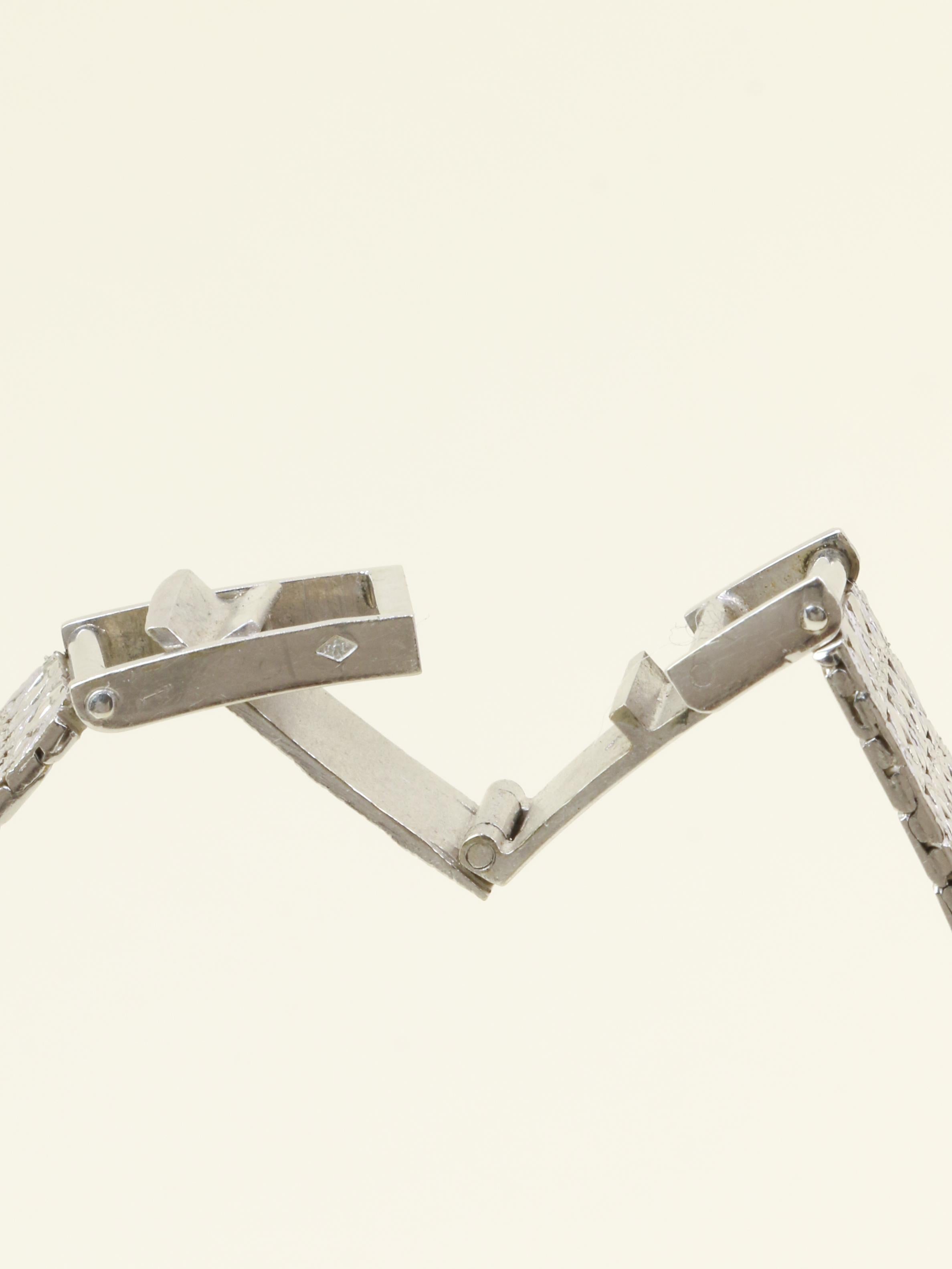 Montre Art Déco or blanc diamants