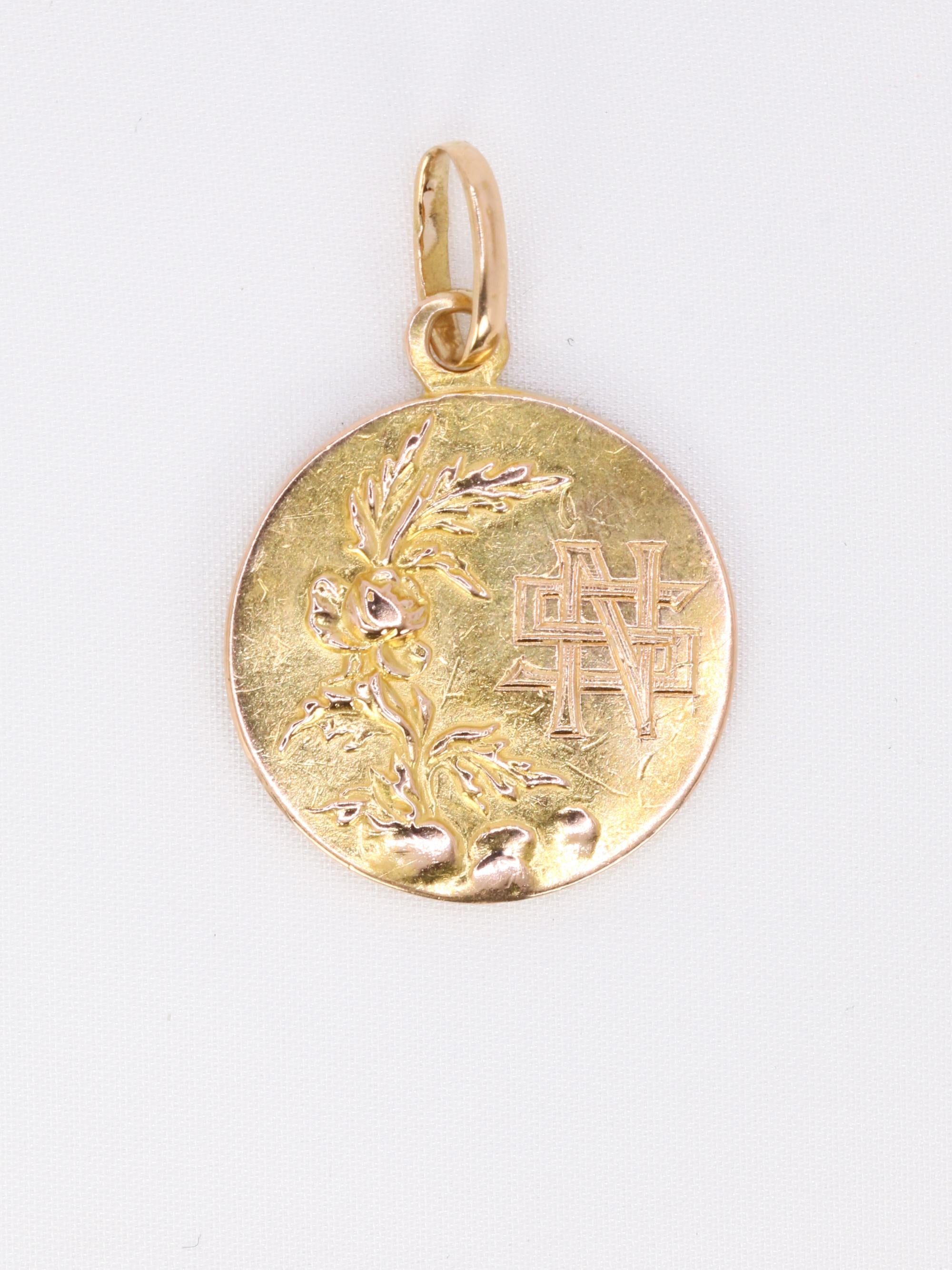 Médaille bienheureuse Jeanne d'Arc or jaune