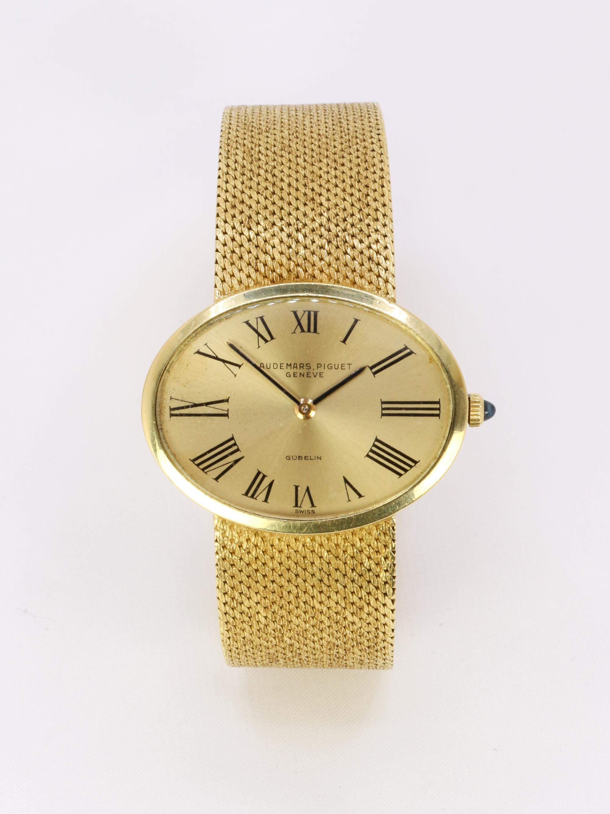 AUDEMARS PIGUET x GUBELIN Montre vintage or jaune