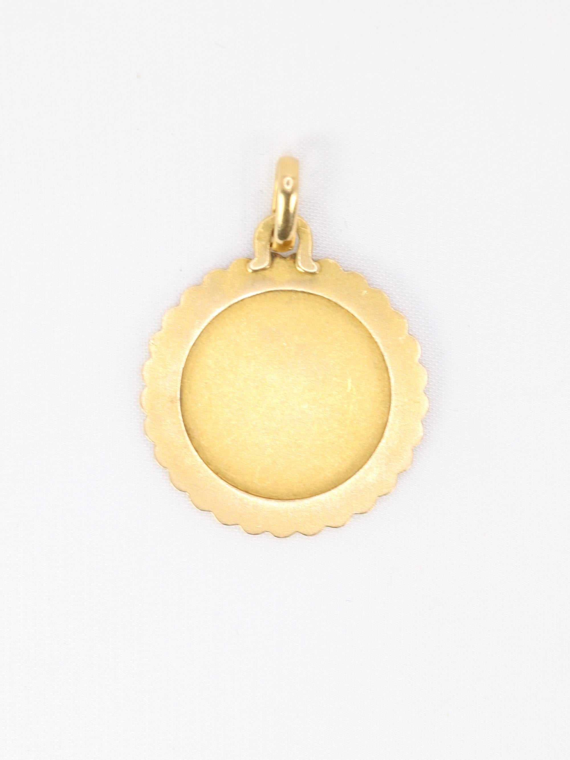 PERROUD Pendentif vintage signe du zodiaque Sagittaire or jaune