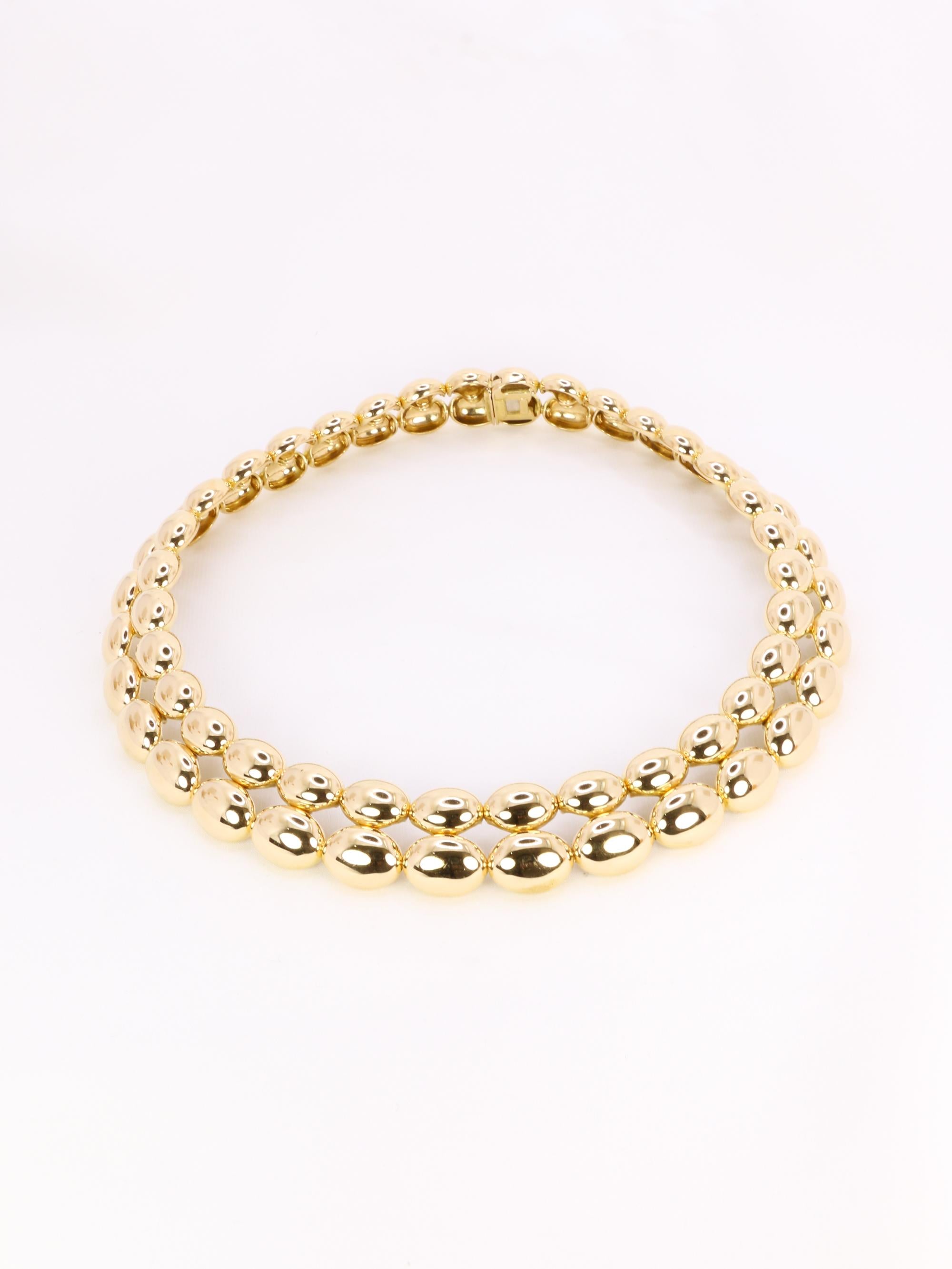CHAUMET Collier vintage modèle Magellan double rang or jaune