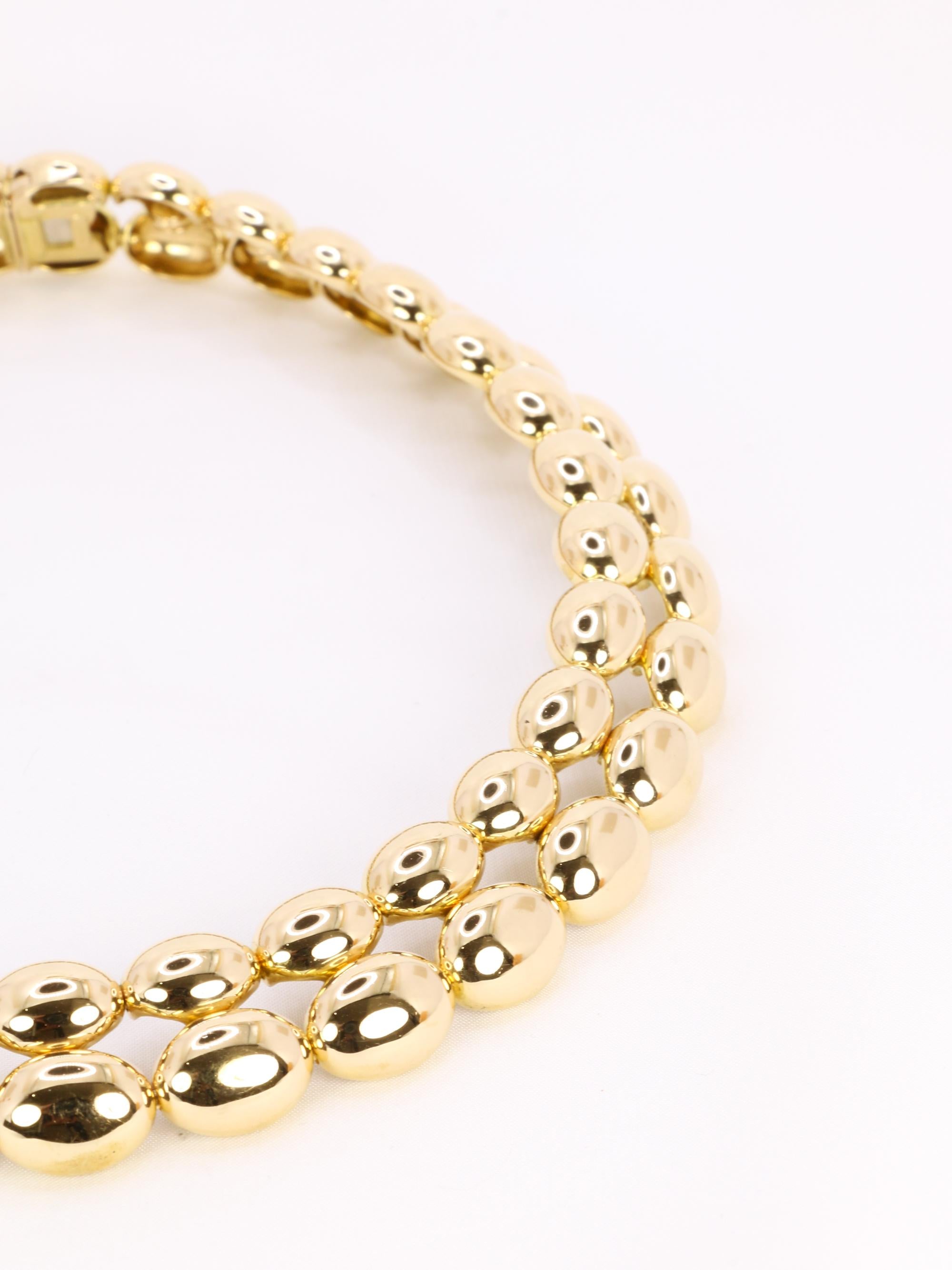 CHAUMET Collier vintage modèle Magellan double rang or jaune